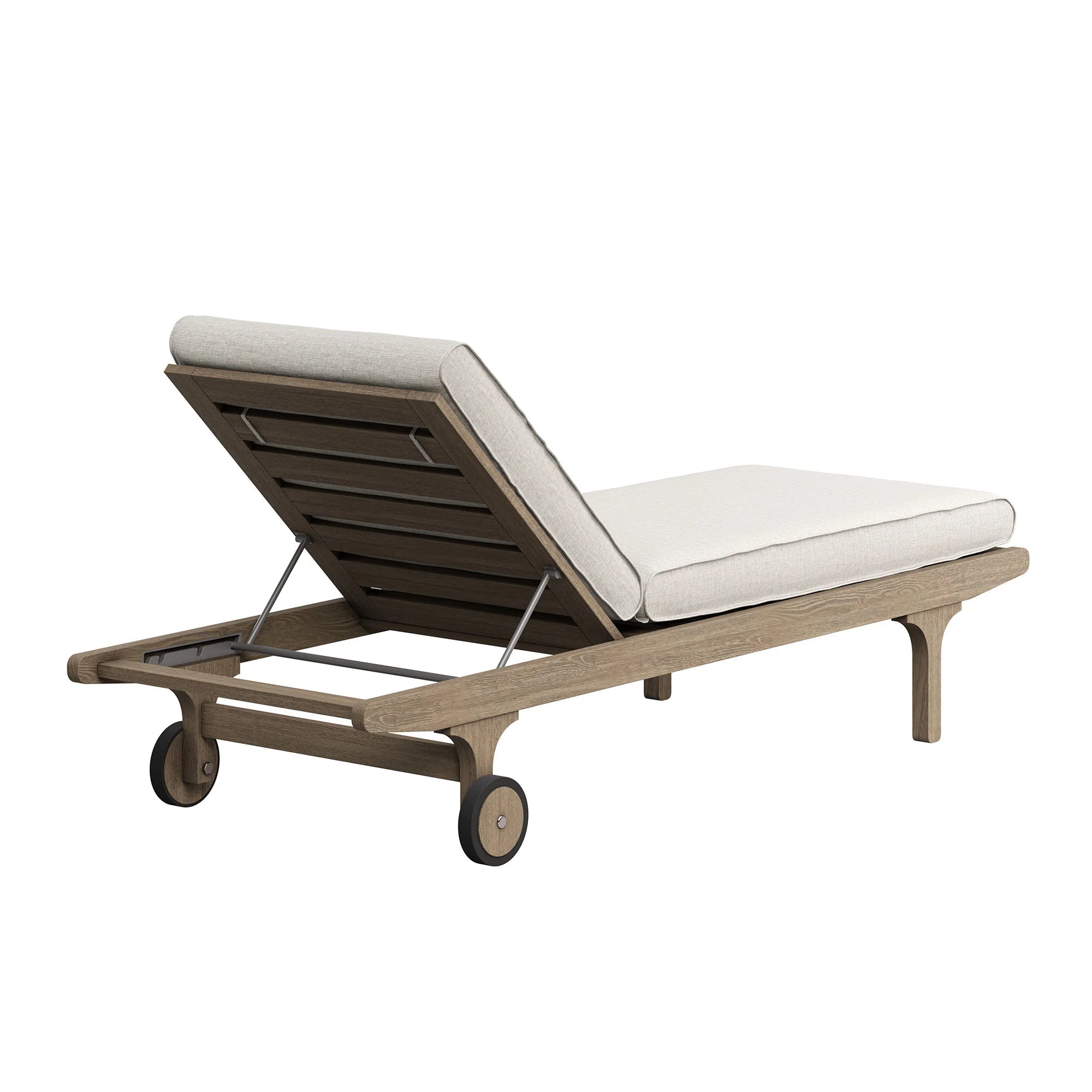Saratoga Outdoor Teak Wood 3-Piece Chaise Lounge
