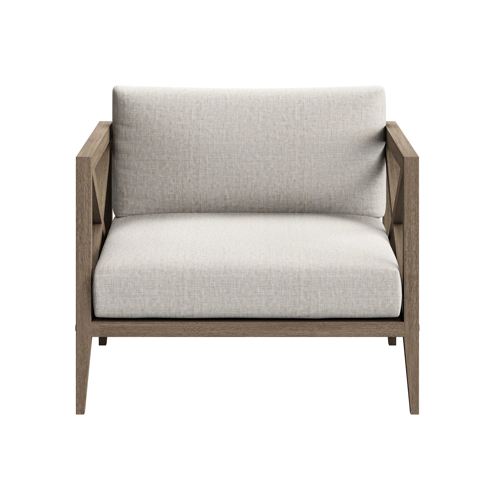 Northlake 3-Piece Outdoor Teak Wood Furniture Set with Armchair and Side Table