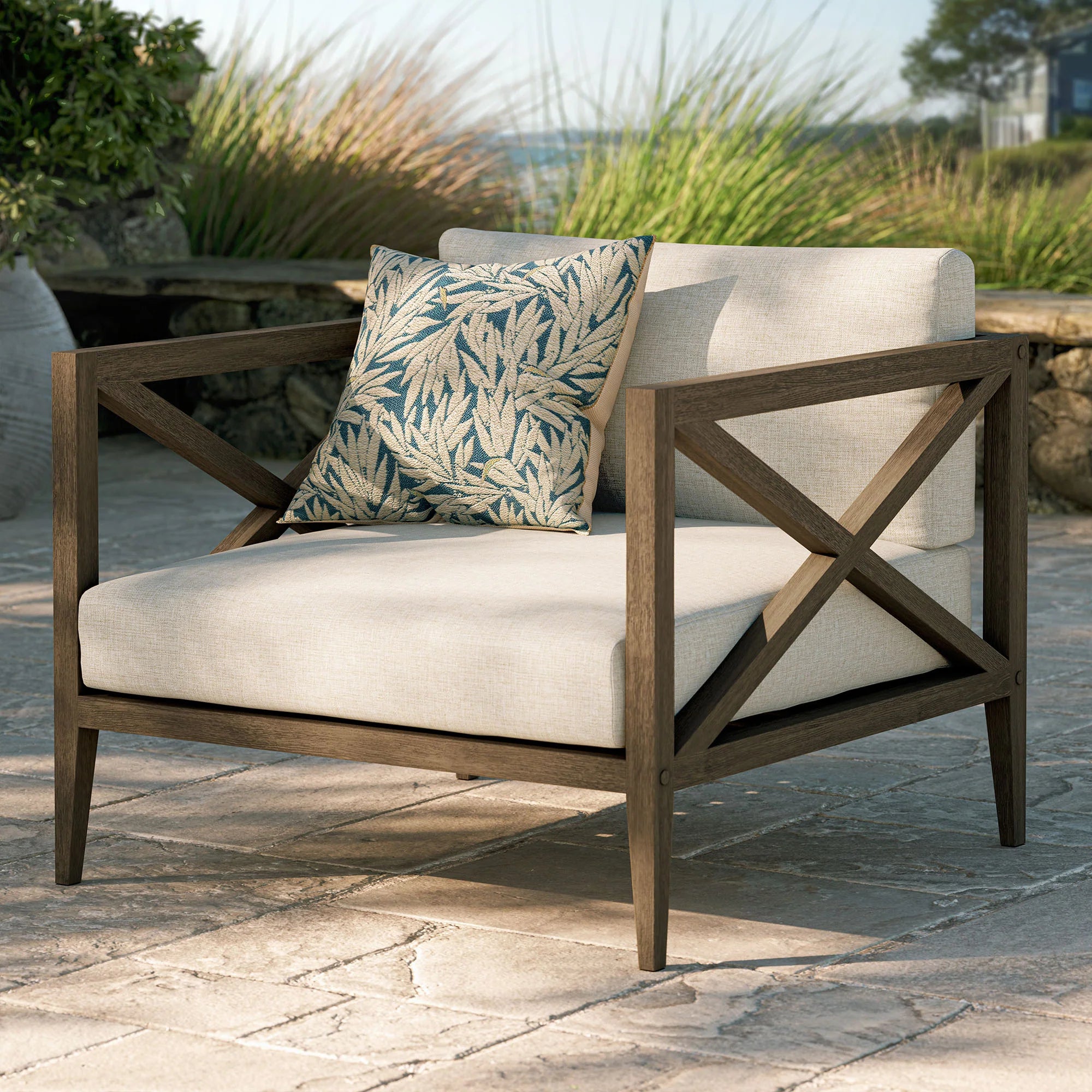 Northlake Outdoor Patio Teak Armchair