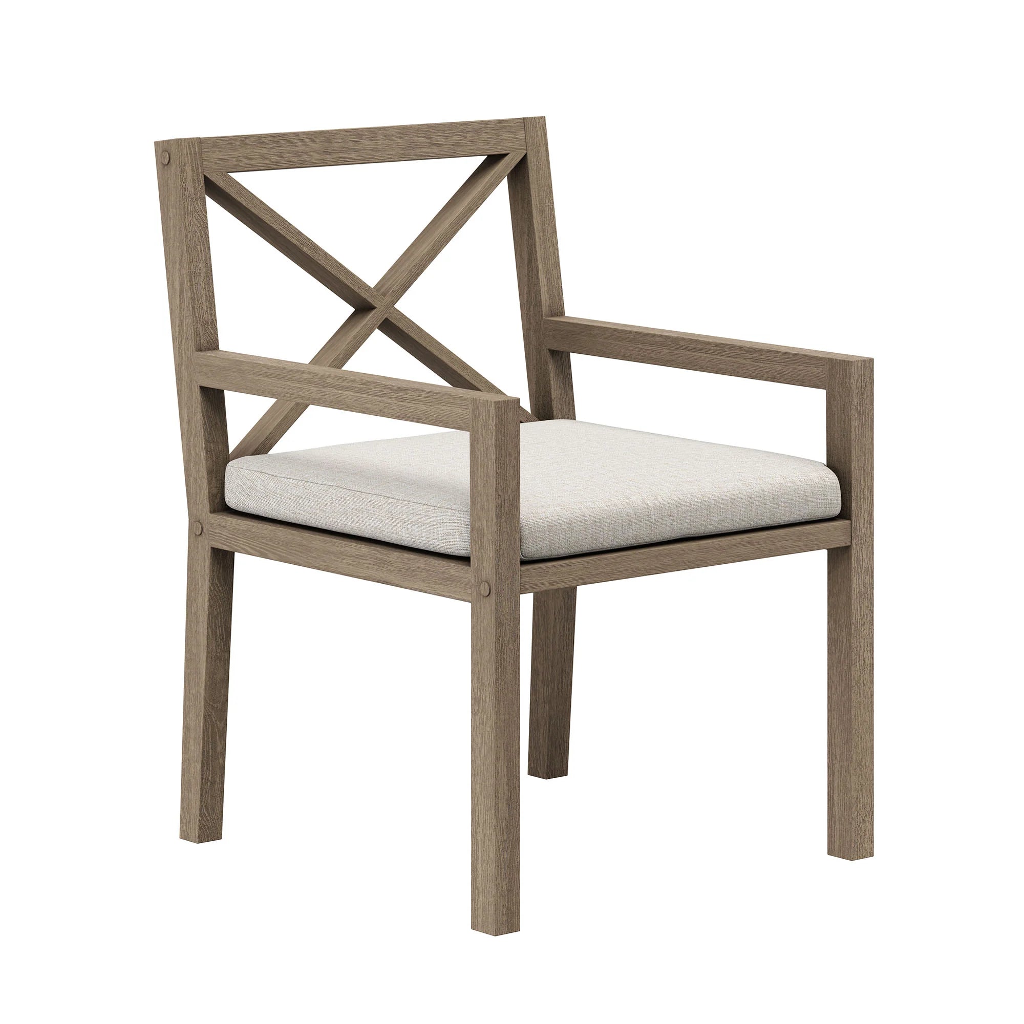 Northlake 7-Piece Outdoor Patio Teak Wood Dining Set in Weathered Gray
