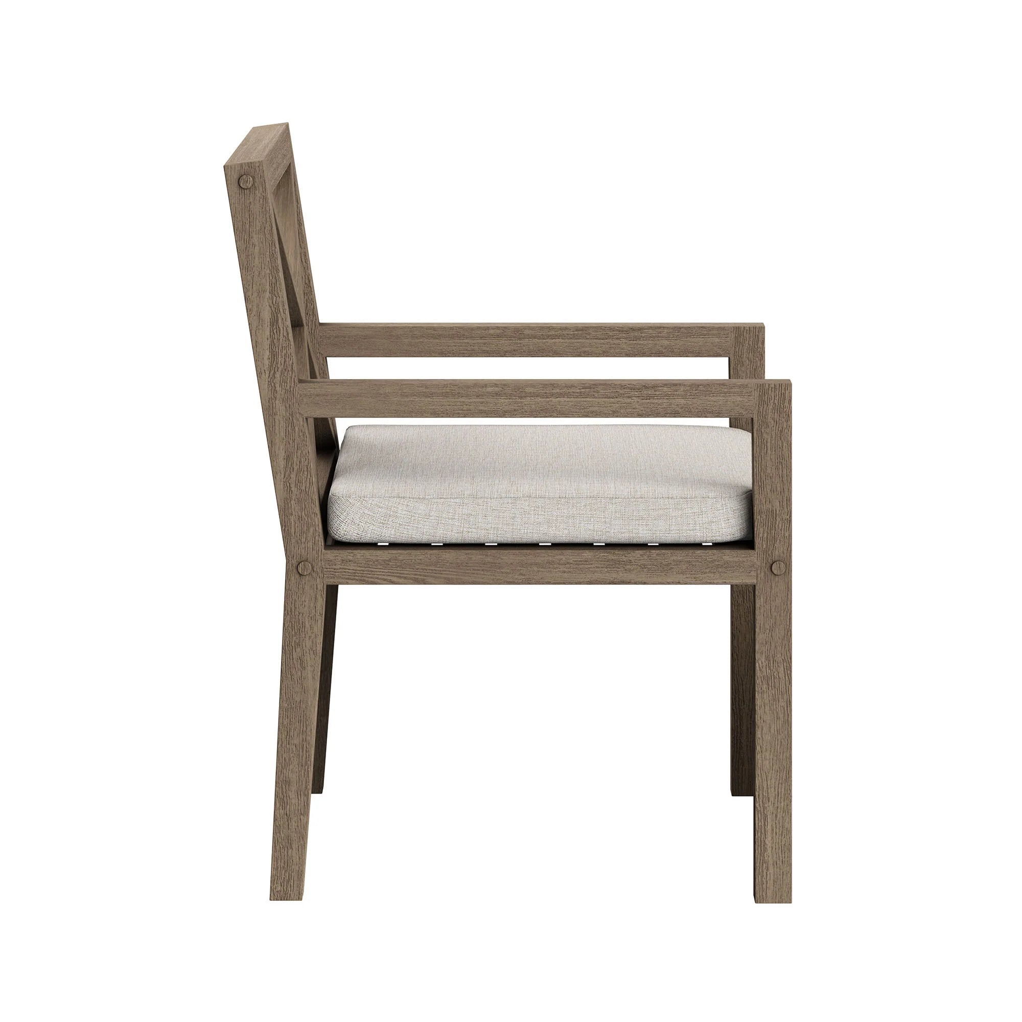 Northlake 7-Piece Outdoor Patio Teak Wood Dining Set in Weathered Gray