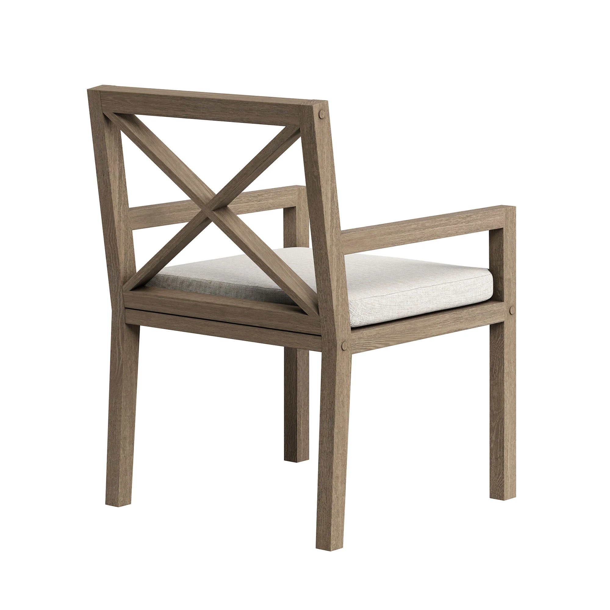 Northlake 7-Piece Outdoor Patio Teak Wood Dining Set in Weathered Gray