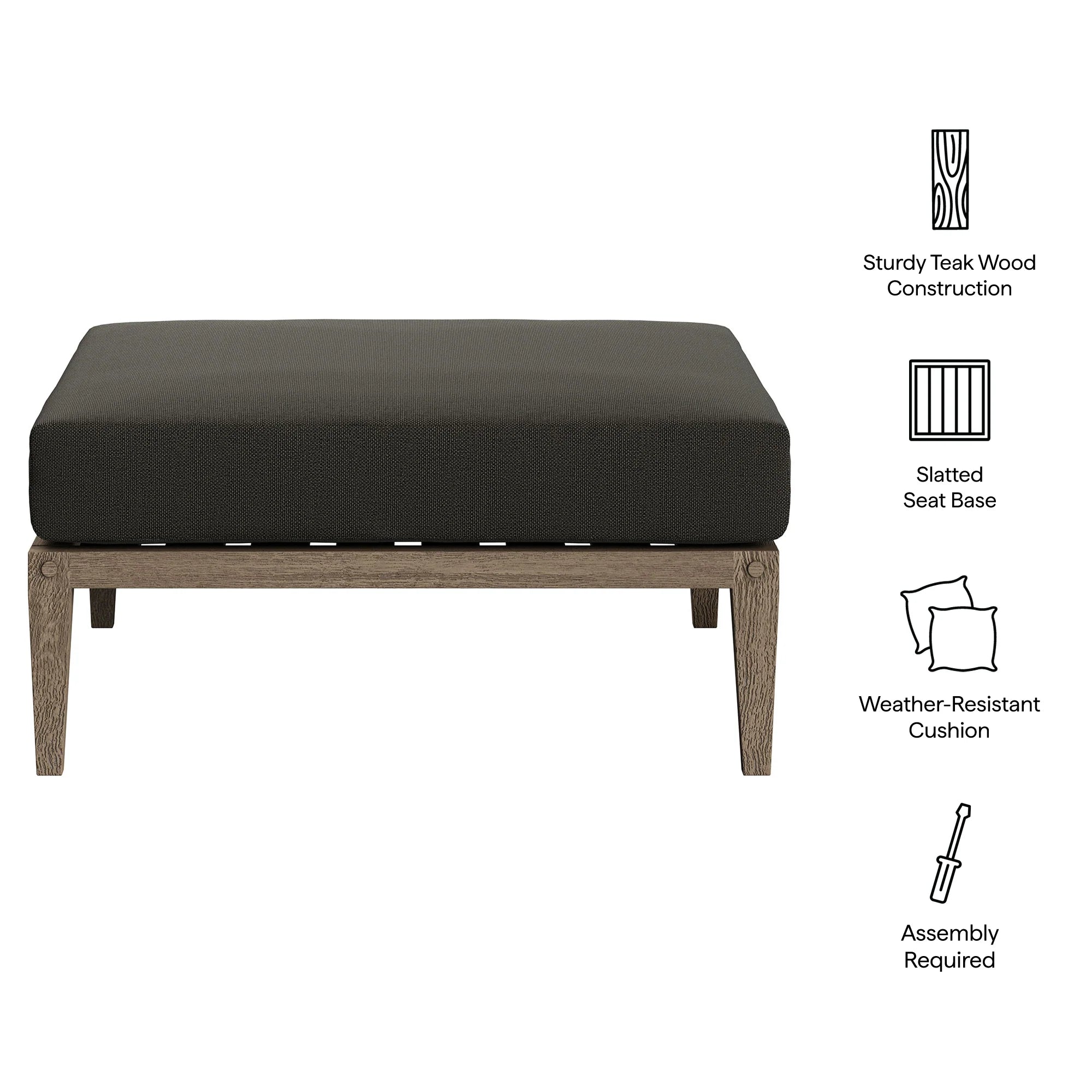 Northlake Outdoor Teak Ottoman