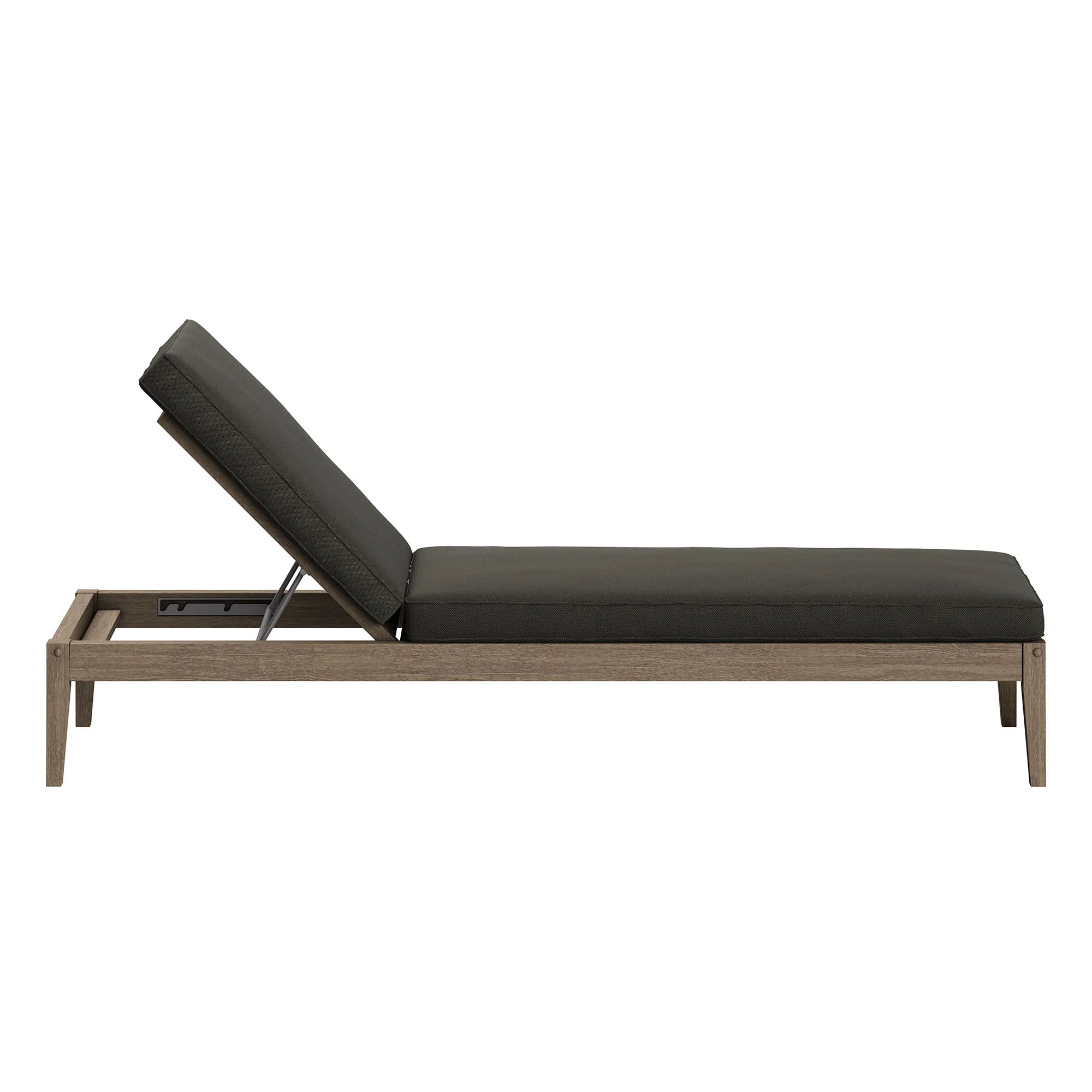 Northlake 3-Piece Outdoor Teak Wood Furniture Set with Chaise Lounges and Side Table