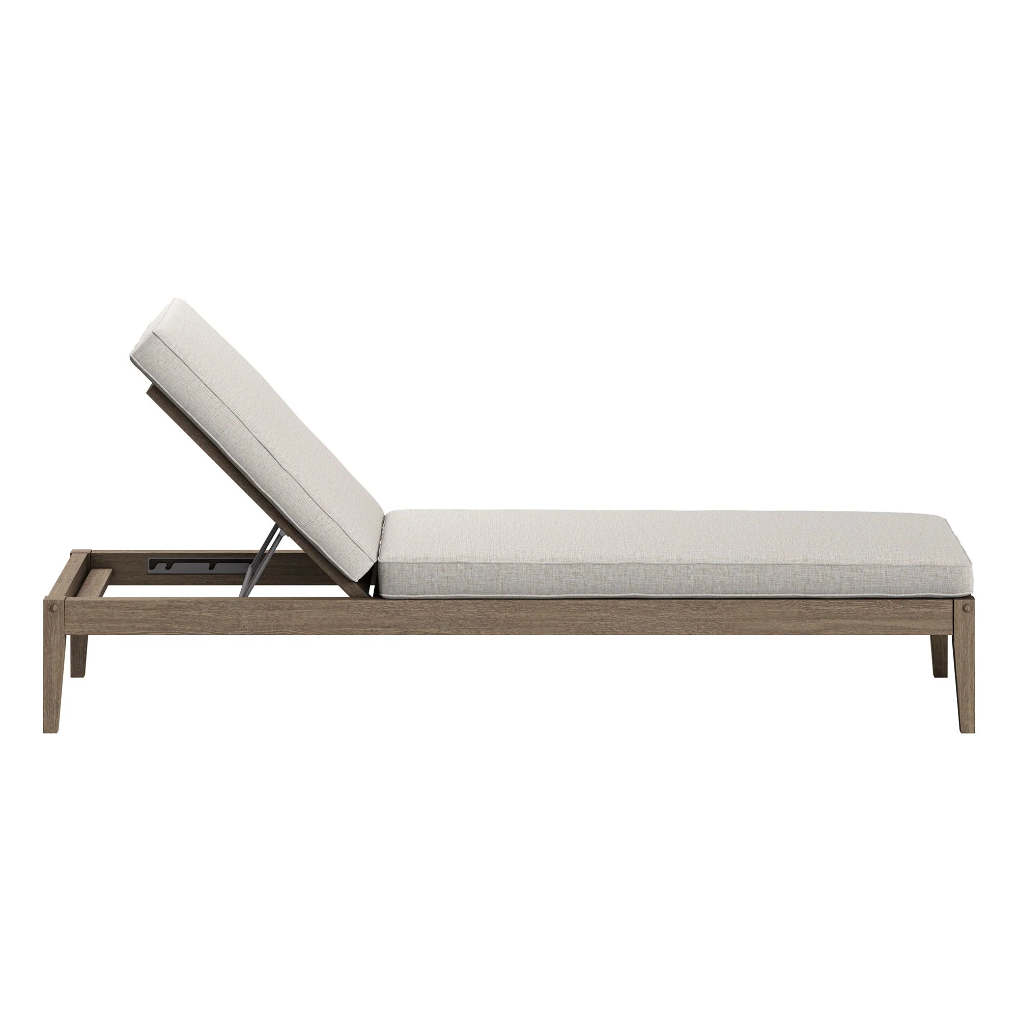 Northlake 3-Piece Outdoor Teak Wood Furniture Set with Chaise Lounges and Side Table