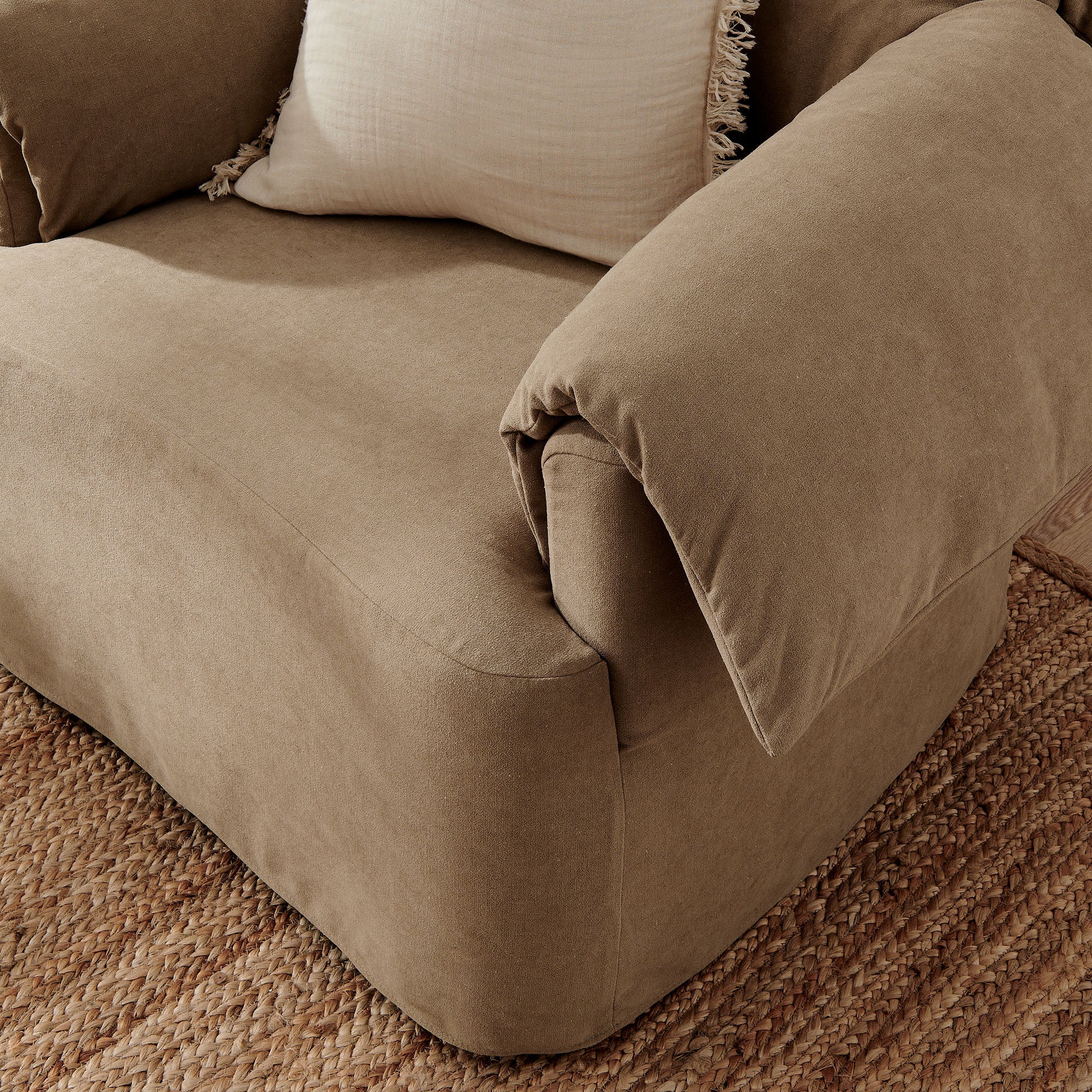 Lark Slipcovered Fabric Oversized Armchair