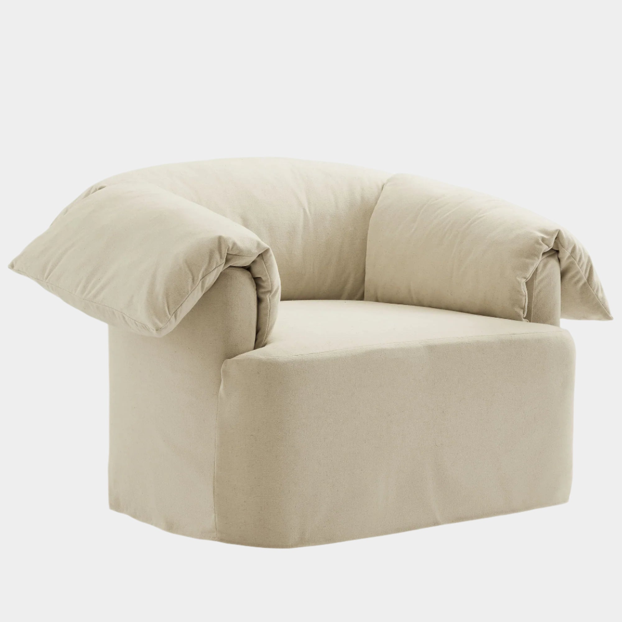 Lark Slipcovered Fabric Oversized Armchair