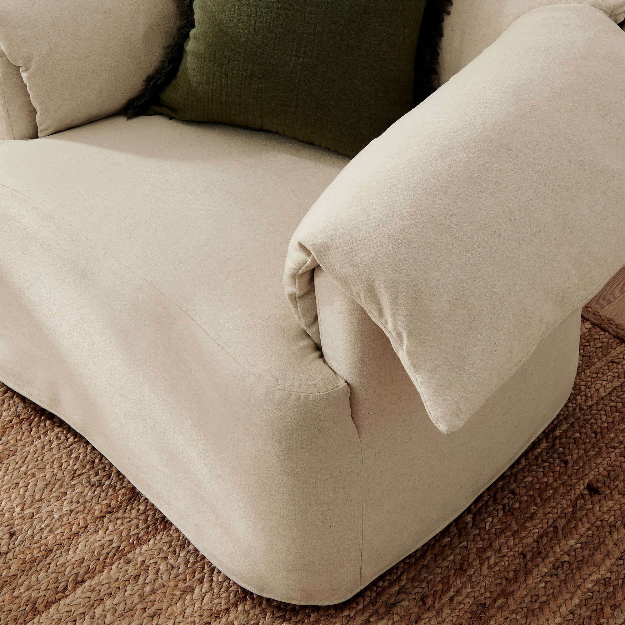 Lark Slipcovered Fabric Oversized Armchair