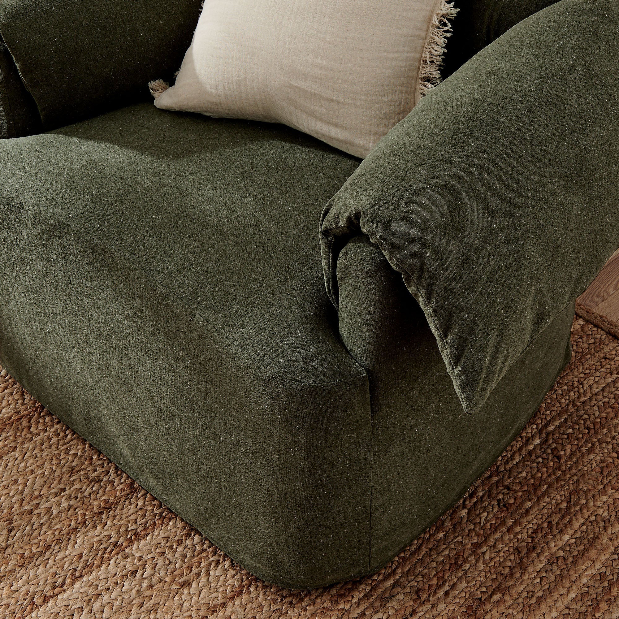 Lark Slipcovered Fabric Oversized Armchair