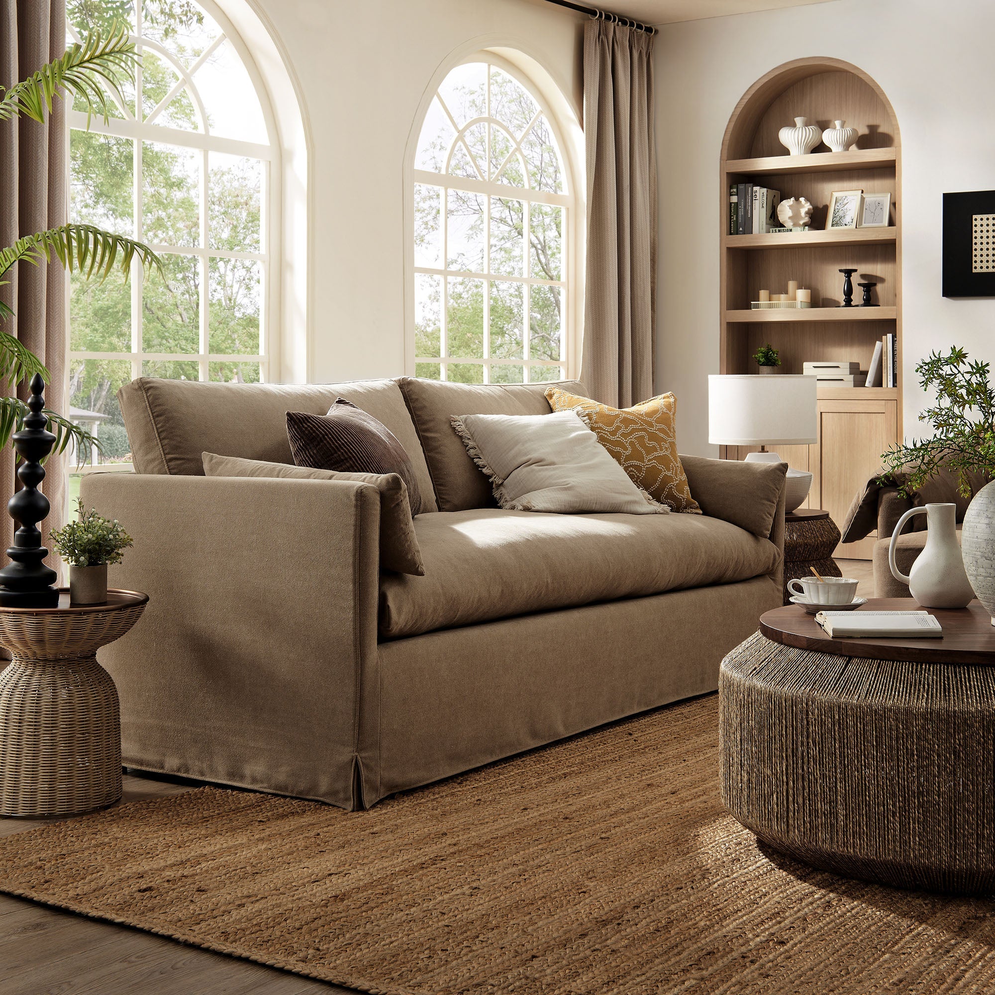 Wellfleet 85" Slipcovered Fabric Sofa