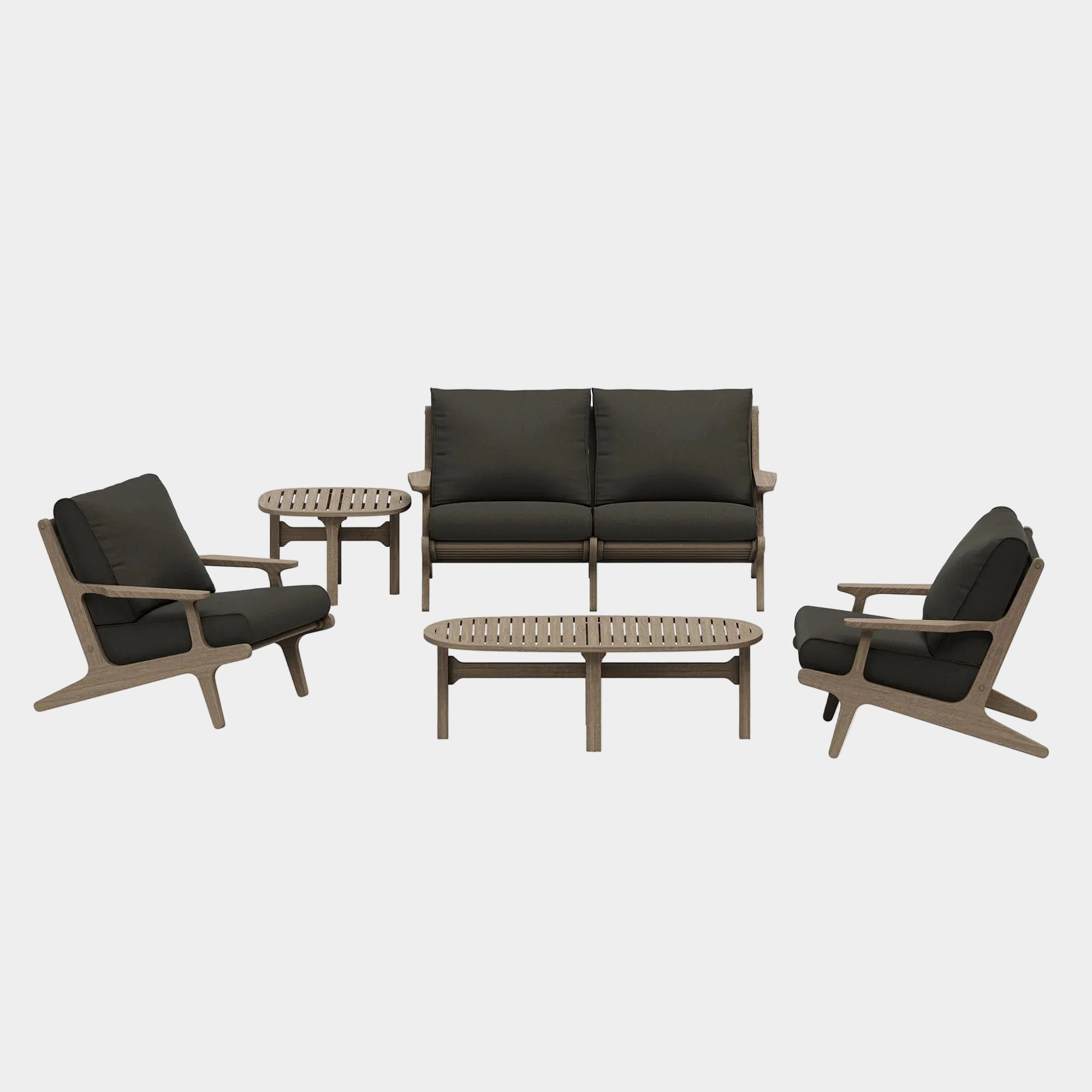 Saratoga 5-Piece Outdoor Teak Wood Furniture Set