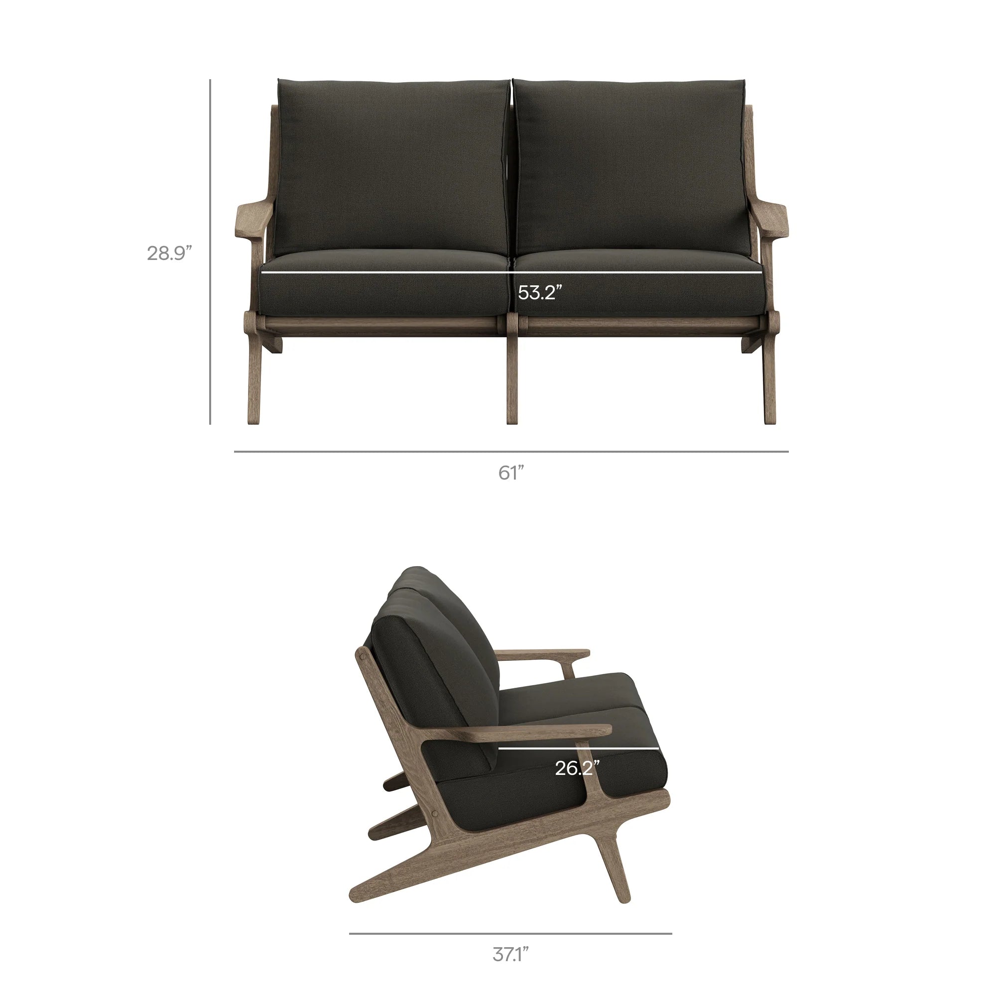 Saratoga 5-Piece Outdoor Teak Wood Furniture Set