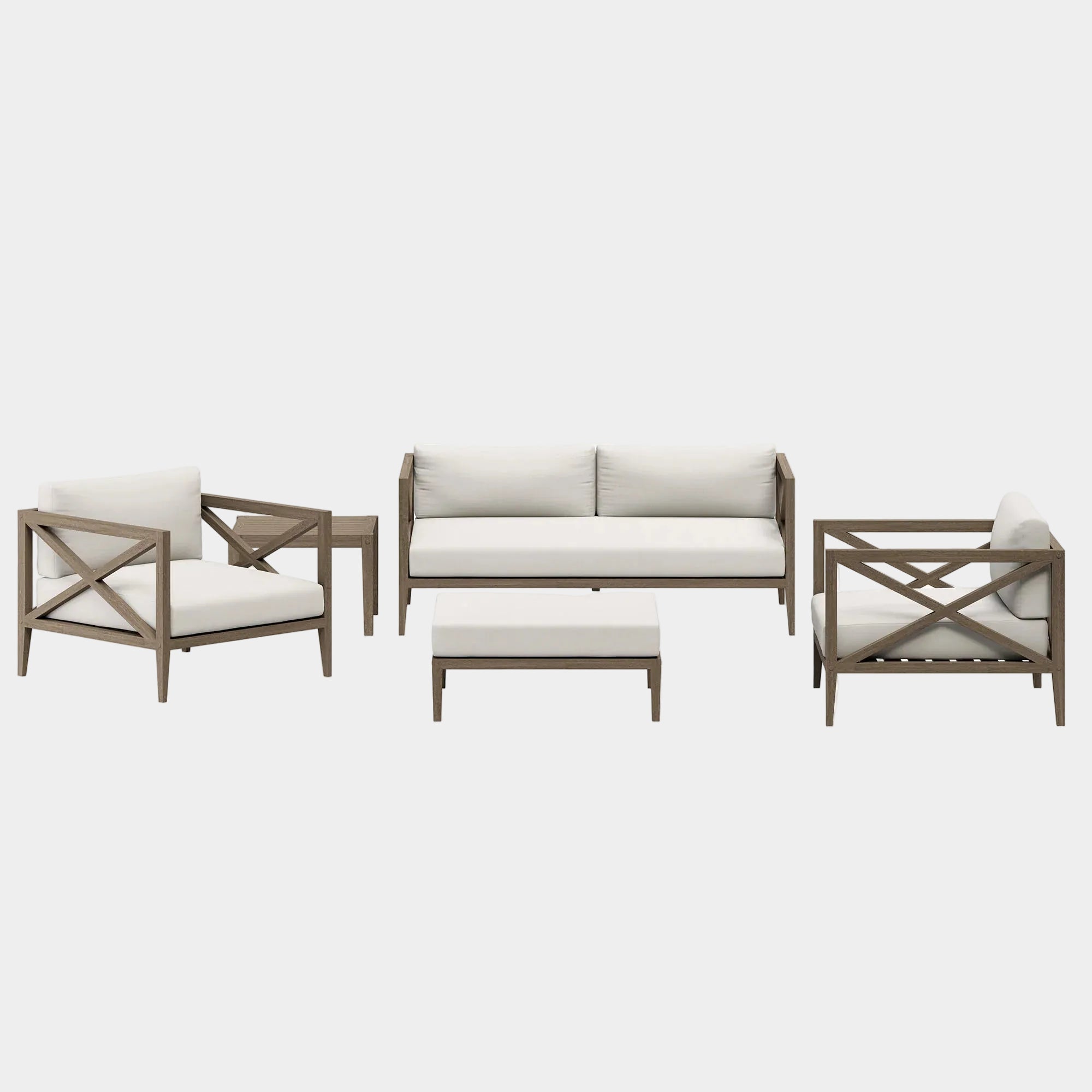 Northlake 5-Piece Outdoor Teak Wood Furniture Set