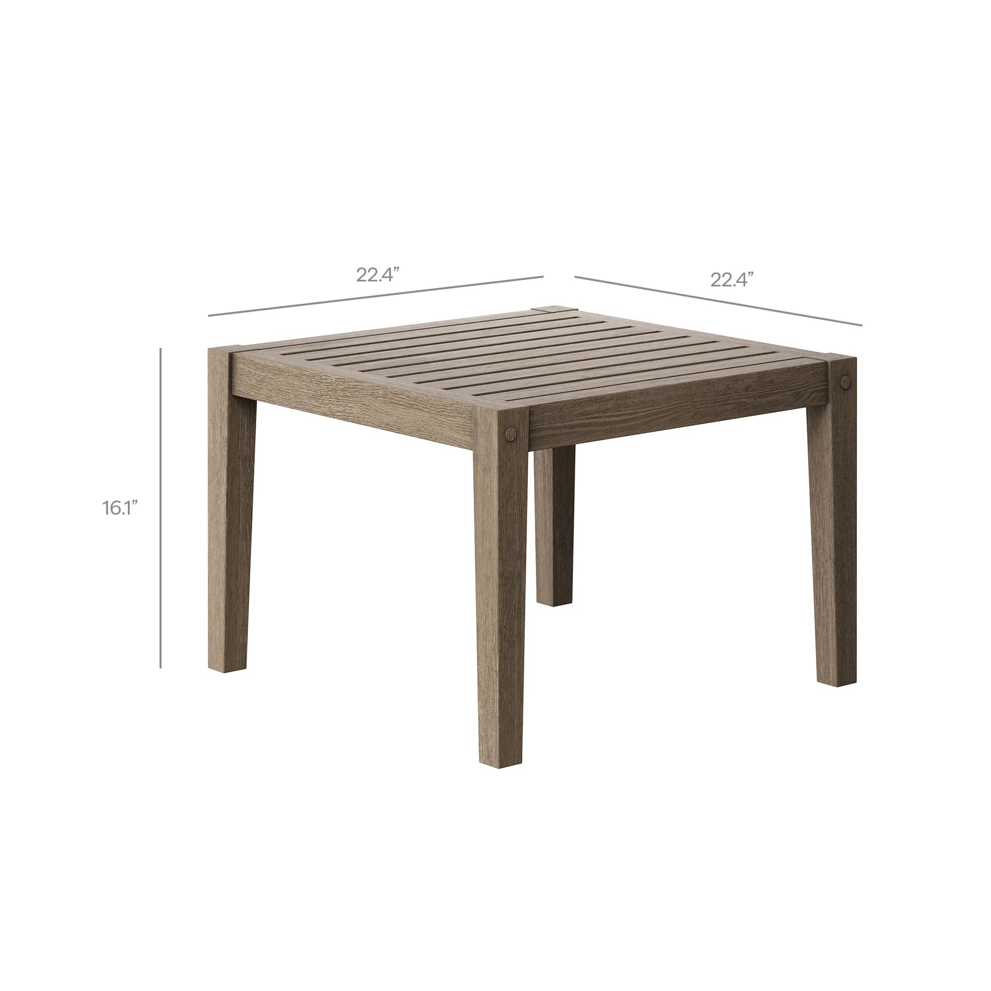 Northlake 3-Piece Outdoor Teak Wood Furniture Set with Armchair and Side Table