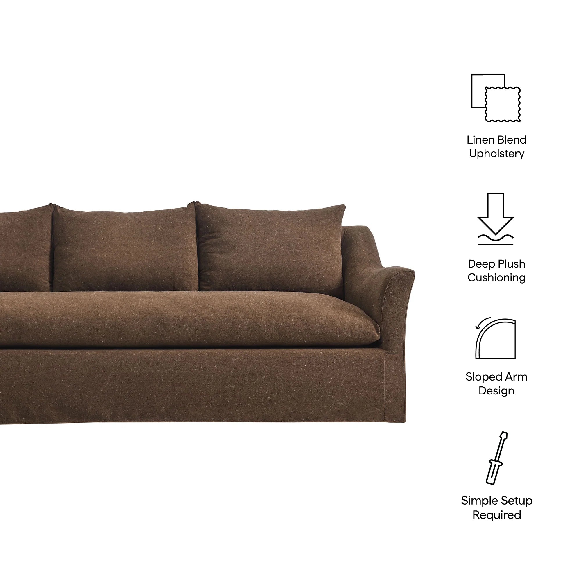 Somerset 92" Linen Blend Sofa