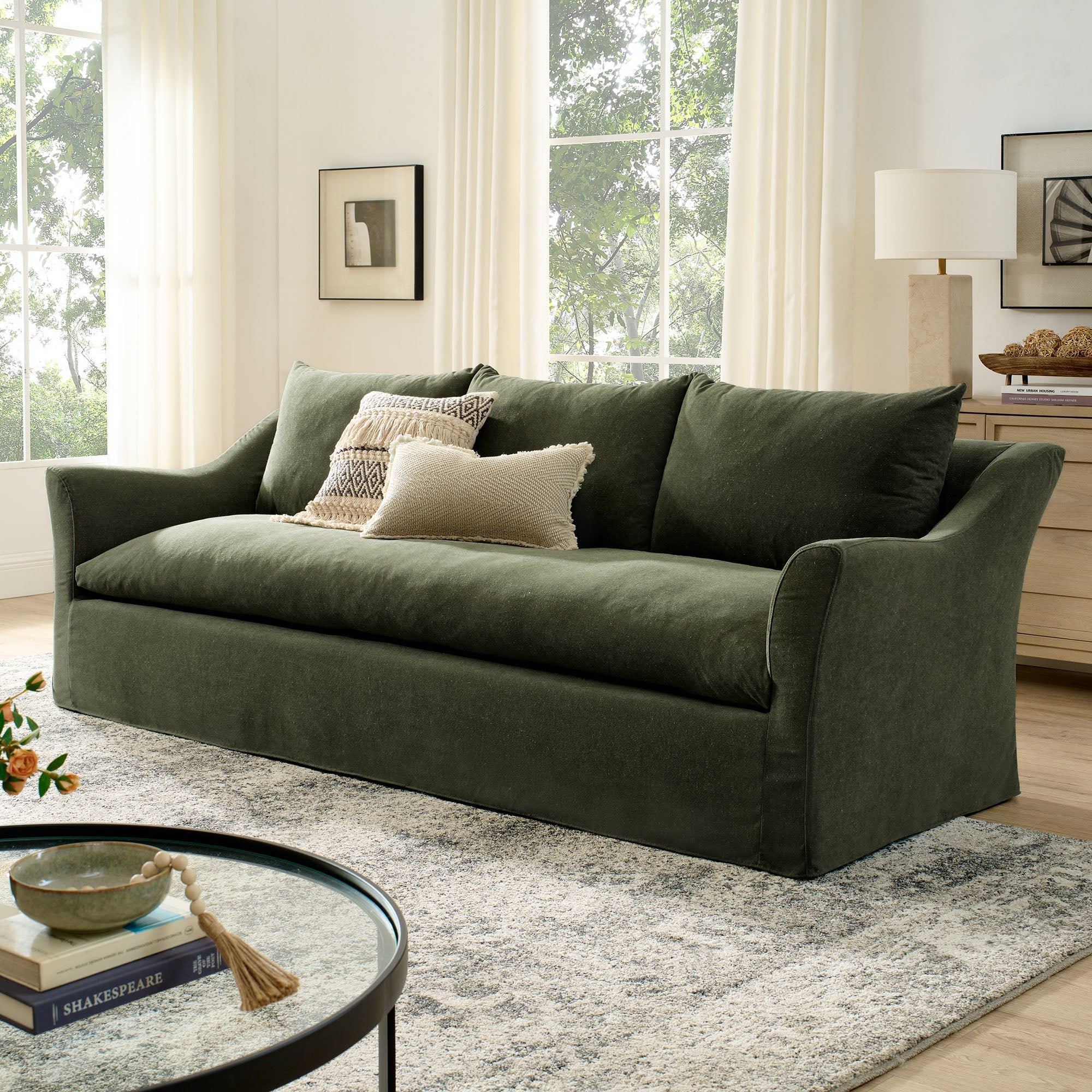 Somerset 92" Linen Blend Sofa