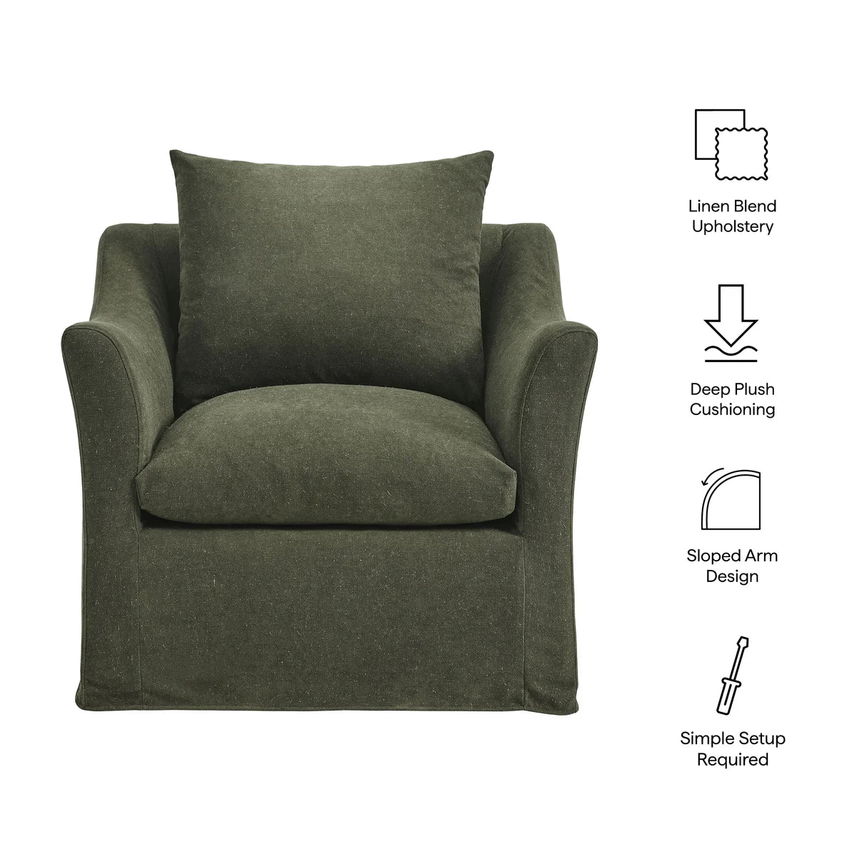Somerset Linen Blend Armchair