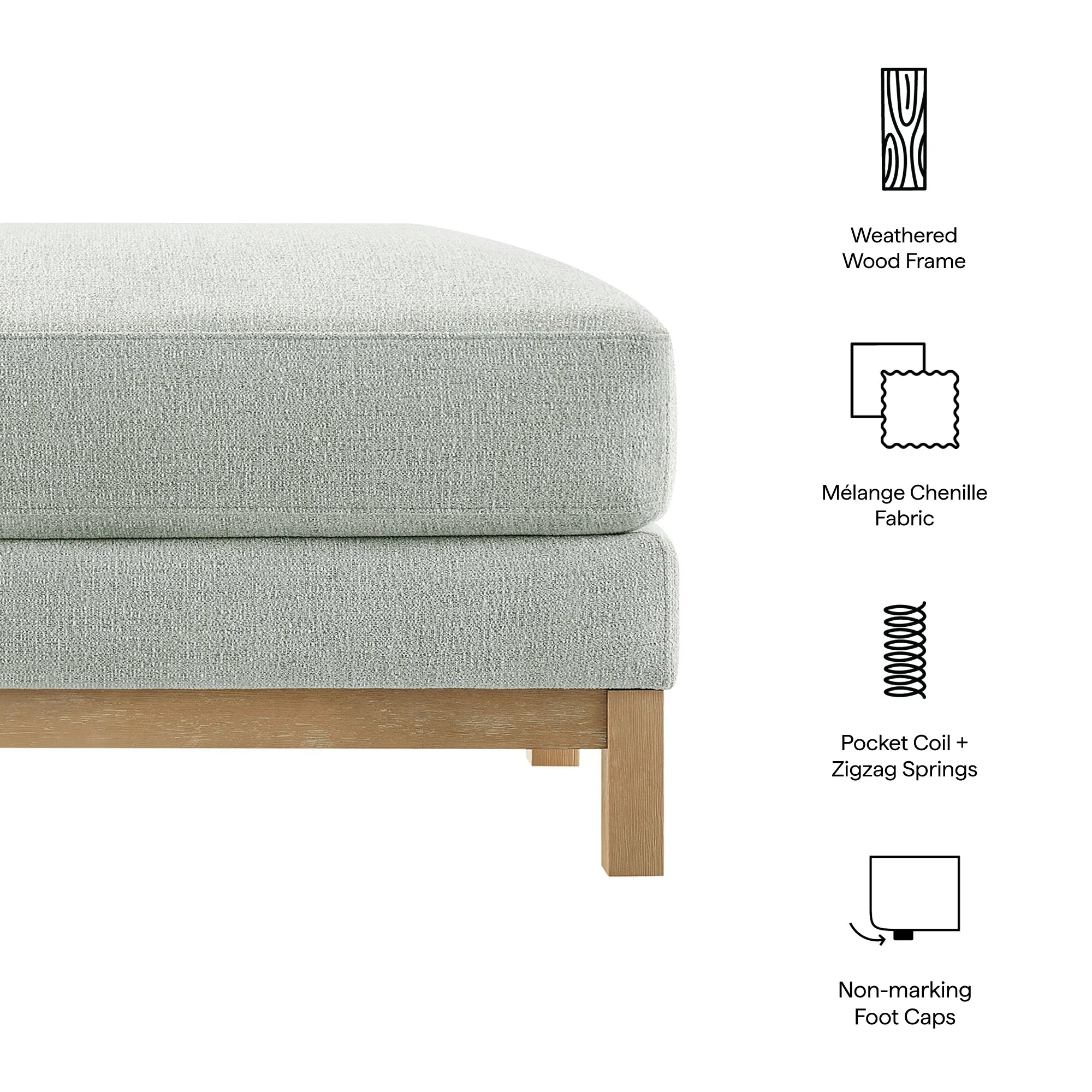 Roscoe Fabric Ottoman