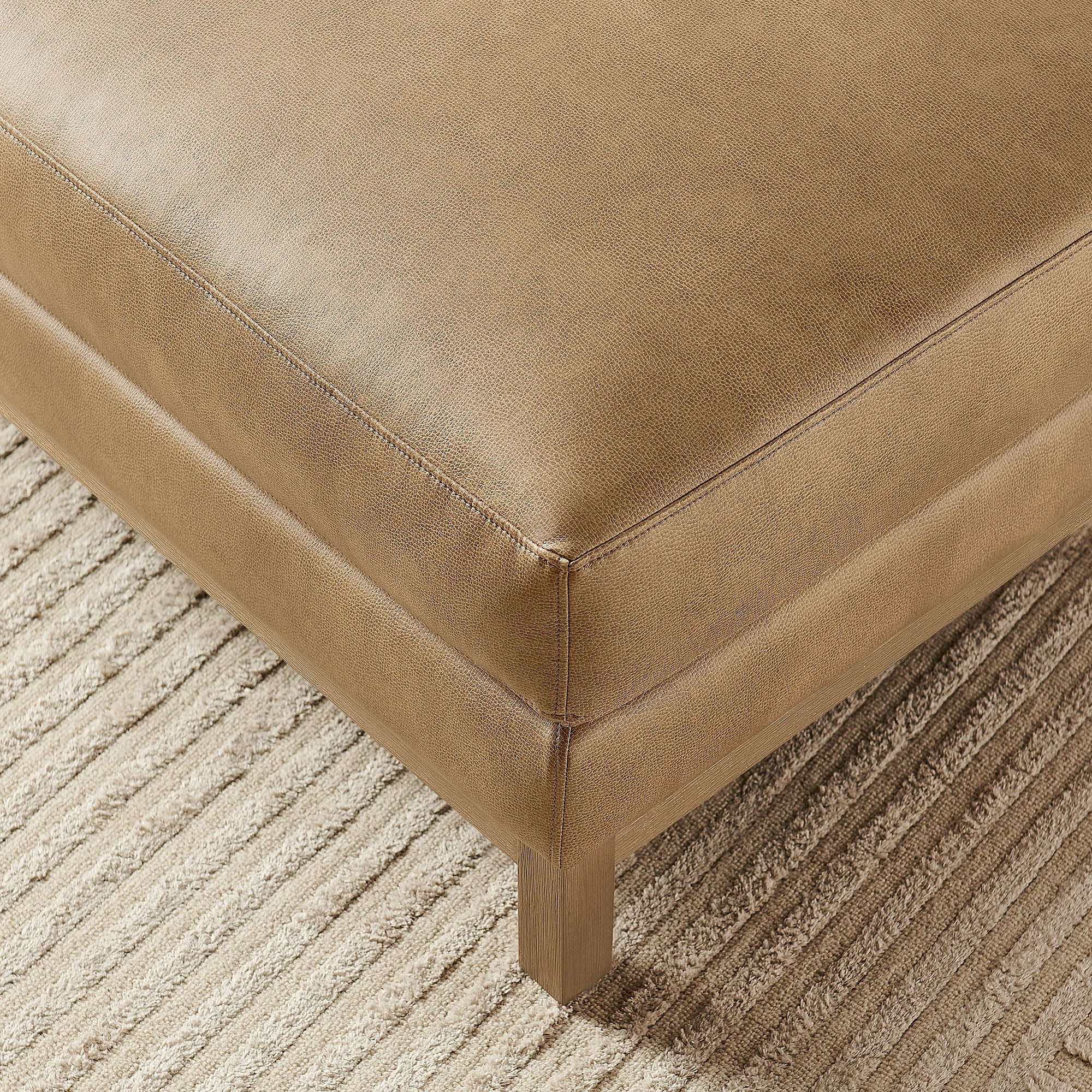 Roscoe Vegan Leather Ottoman