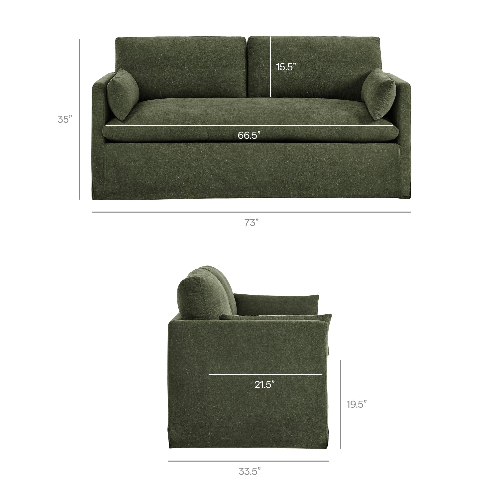 Wellfleet Slipcovered Linen-Blend Loveseat