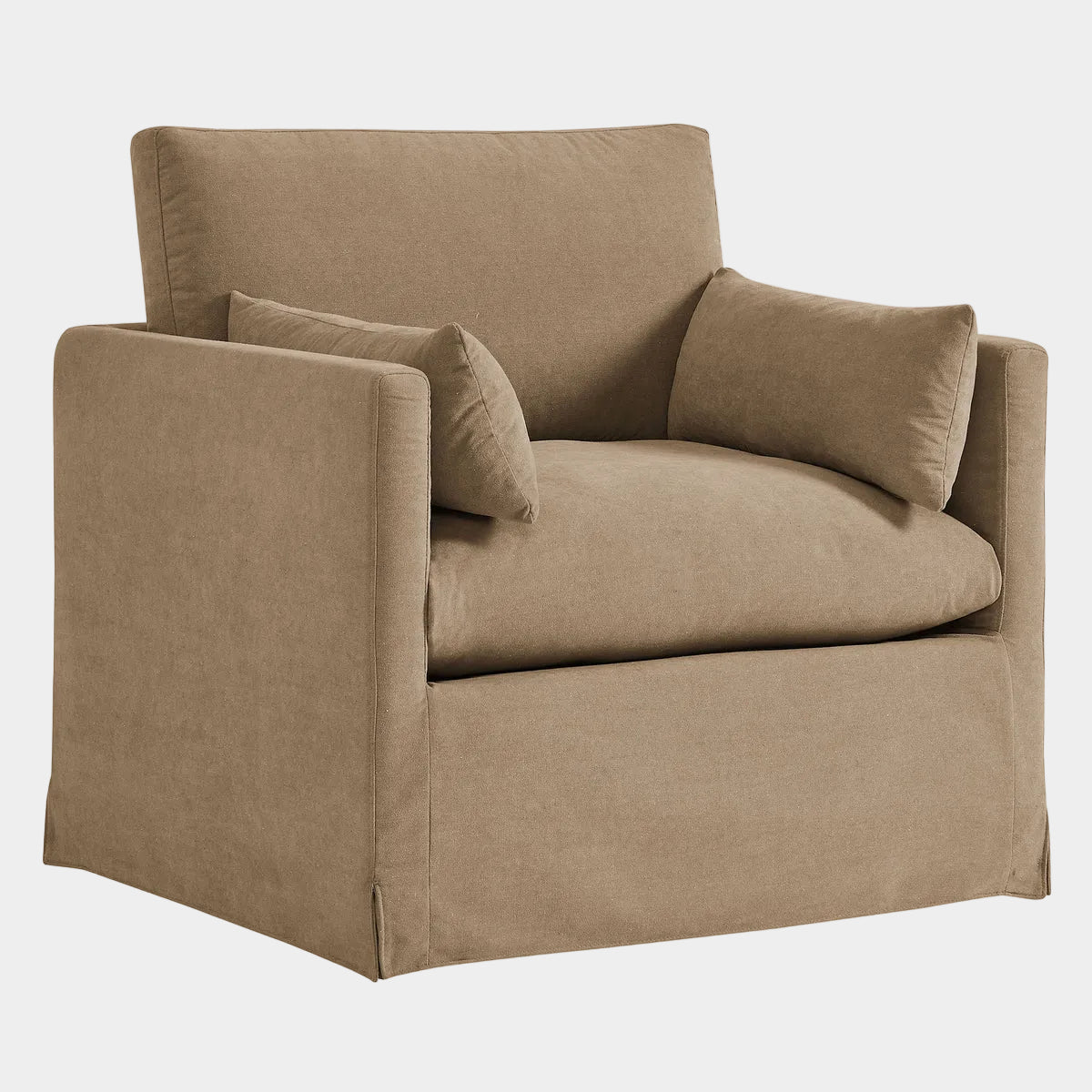 Wellfleet Slipcovered Linen-Blend Armchair