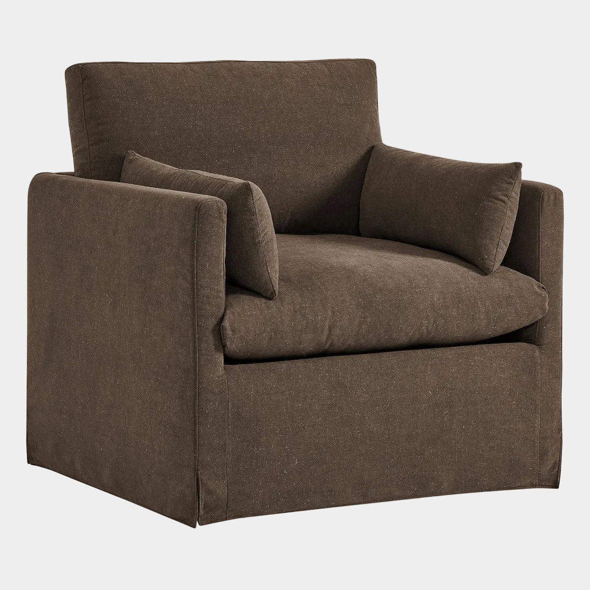 Wellfleet Slipcovered Linen-Blend Armchair