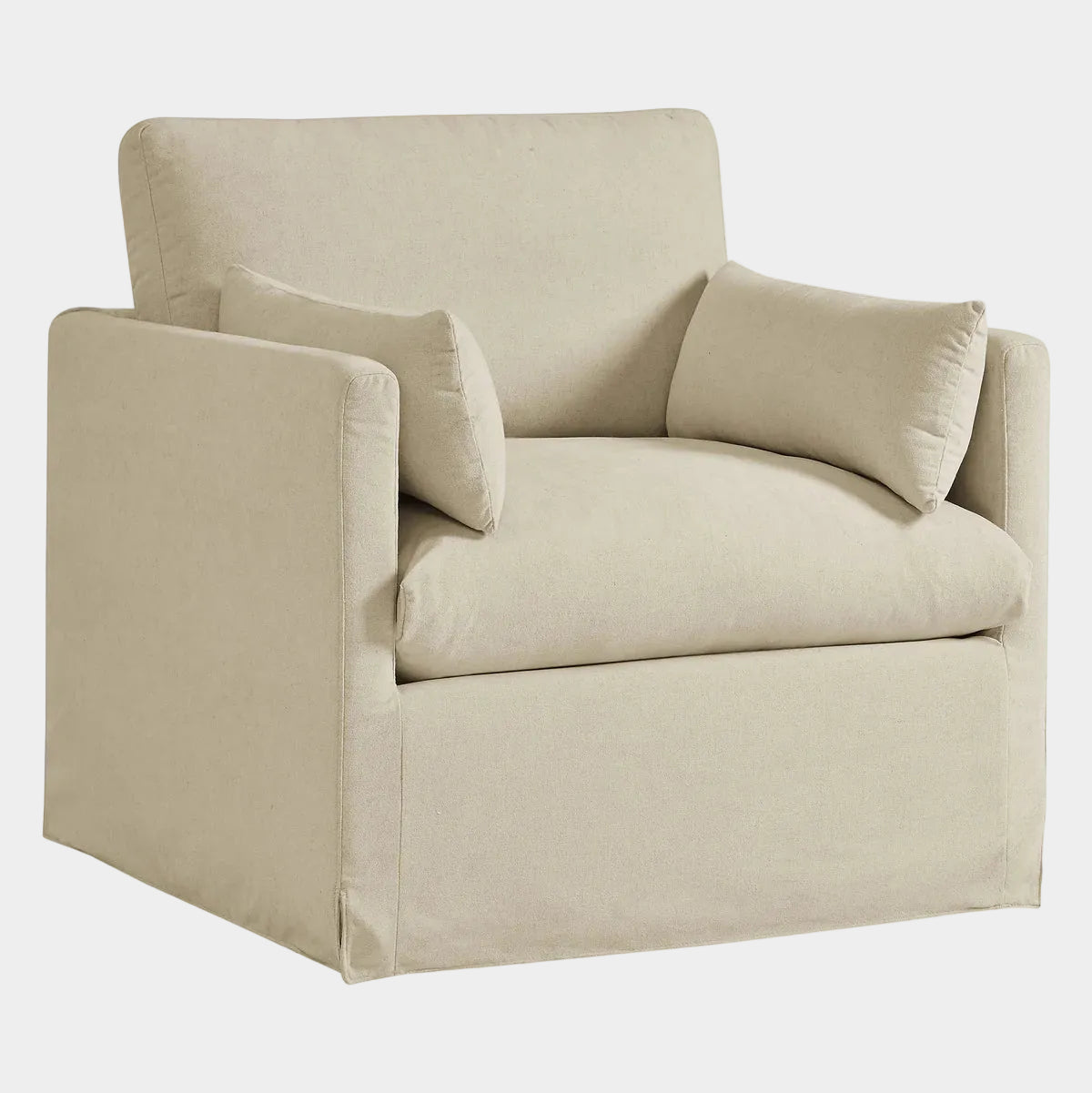 Wellfleet Slipcovered Linen-Blend Armchair