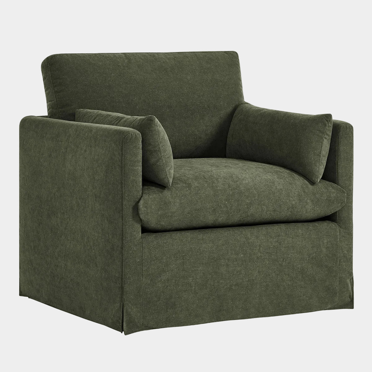 Wellfleet Slipcovered Linen-Blend Armchair