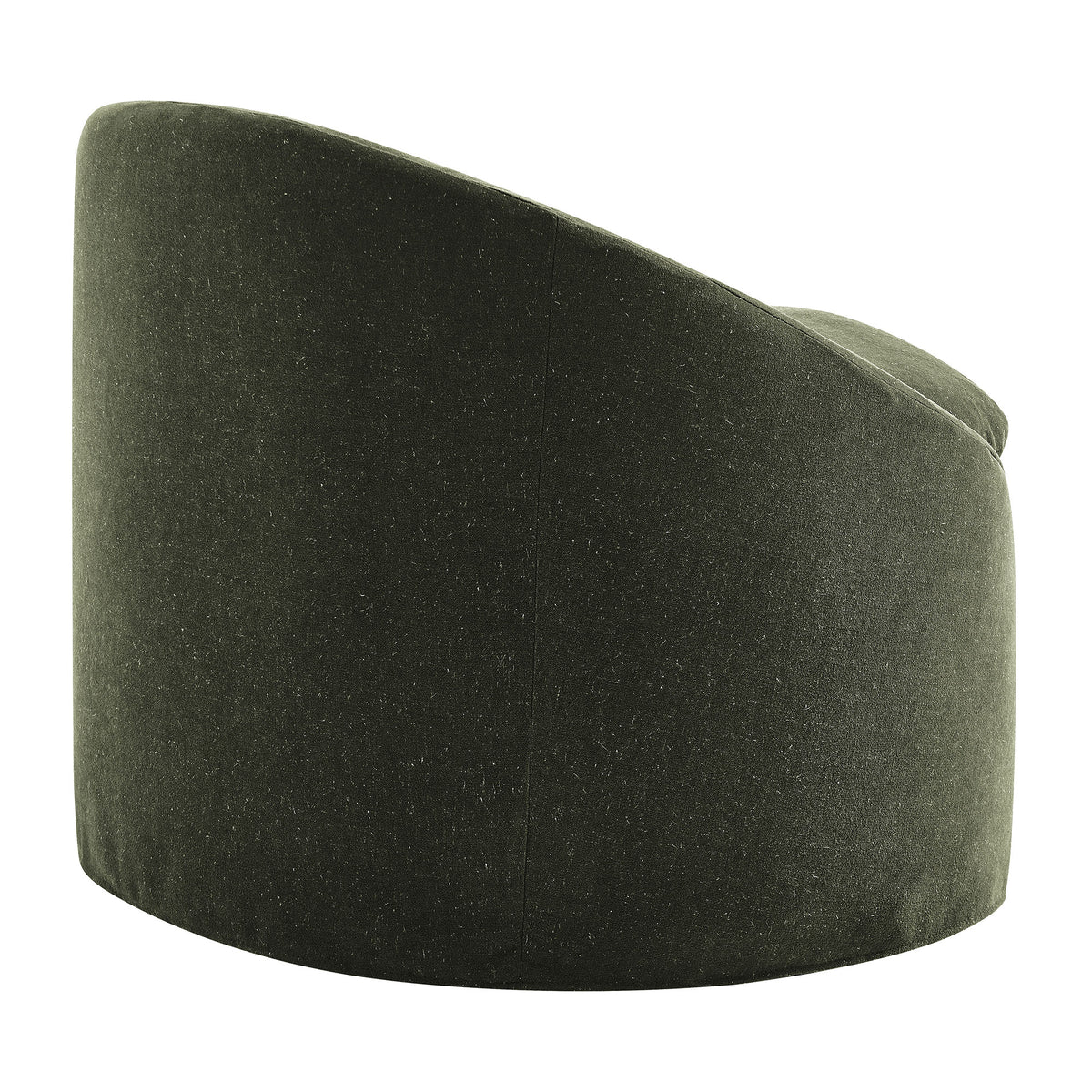 Sadie Slipcovered Linen-Blend Round Accent Chair