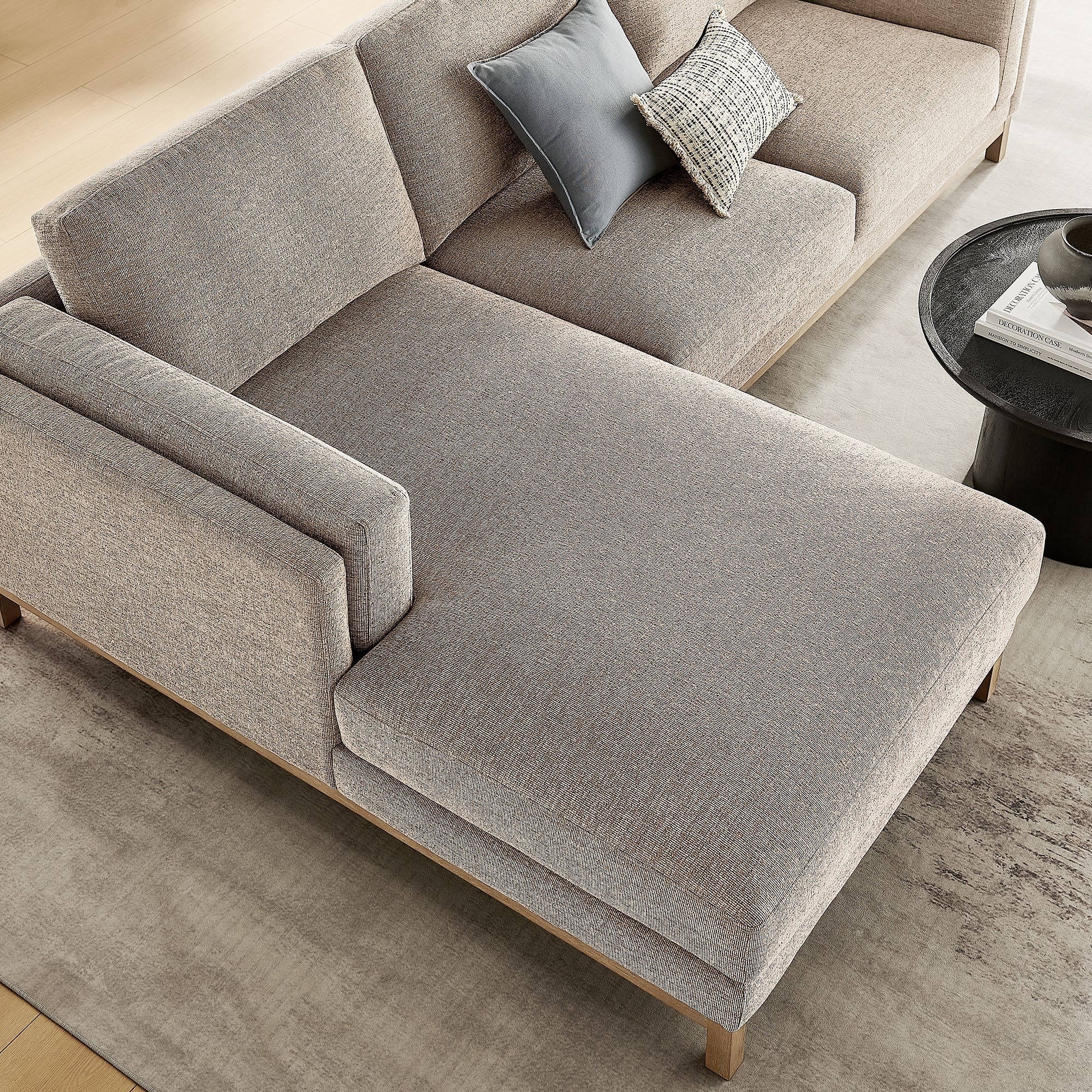 Roscoe Left-Facing Fabric Sectional Sofa