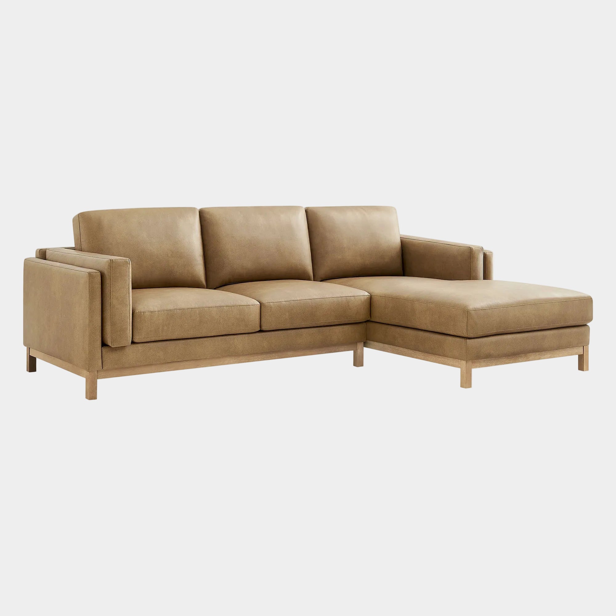 Roscoe Right-Facing Vegan Leather Sectional Sofa