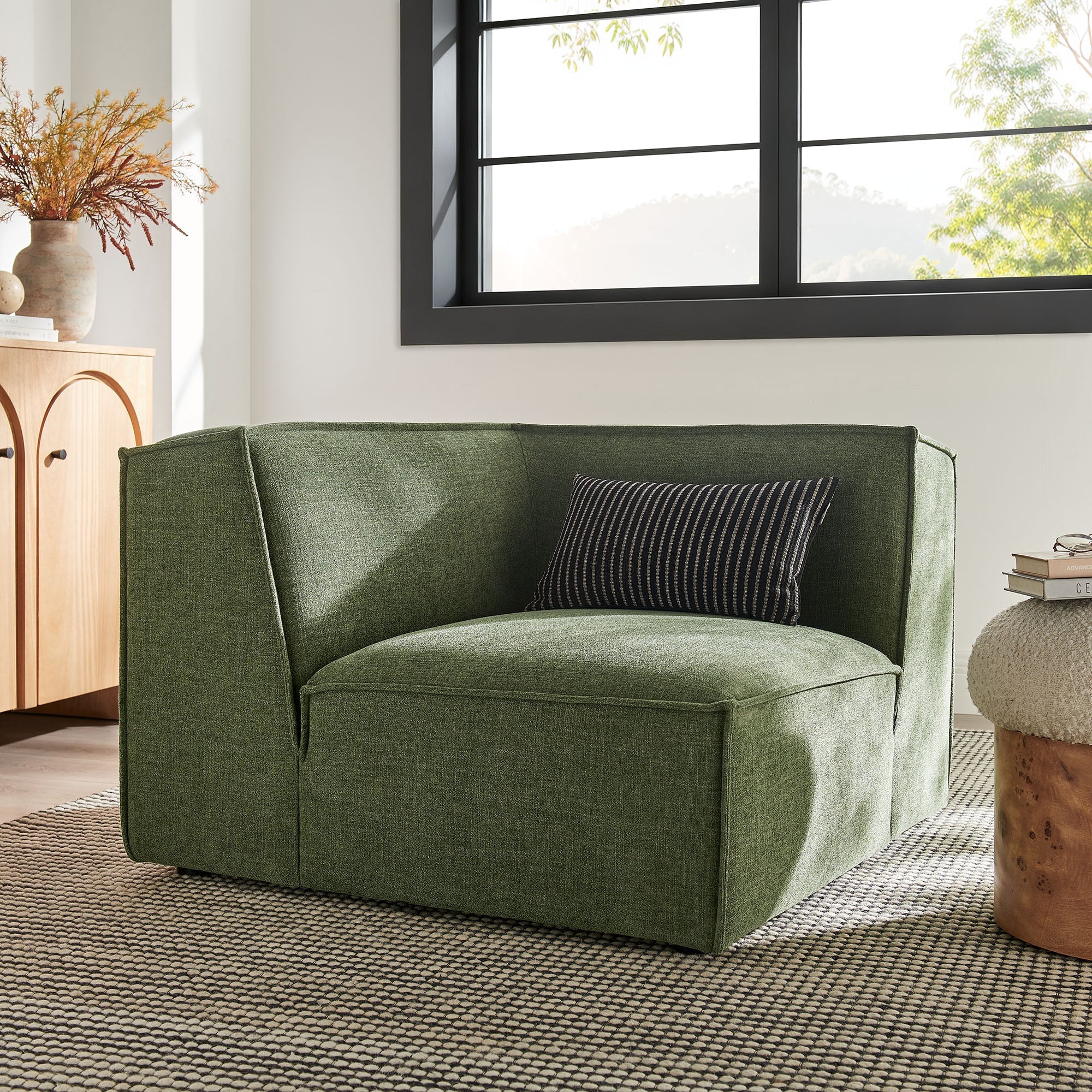 Restore Performance Fabric Upholstered Modular Corner Chair
