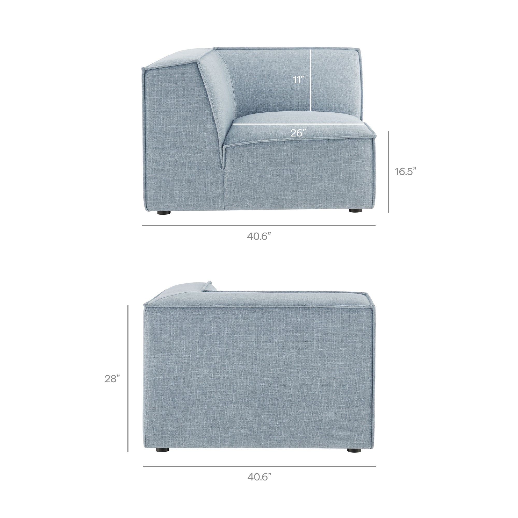 Restore Performance Fabric Upholstered Modular Corner Chair