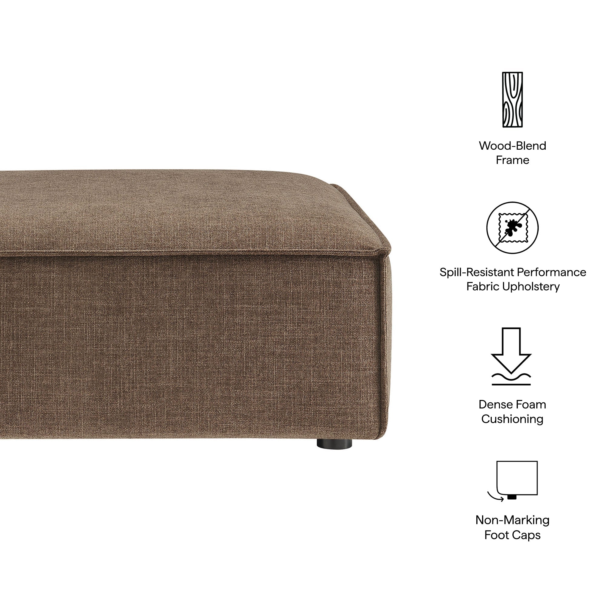 Restore Performance Fabric Upholstered Modular Ottoman