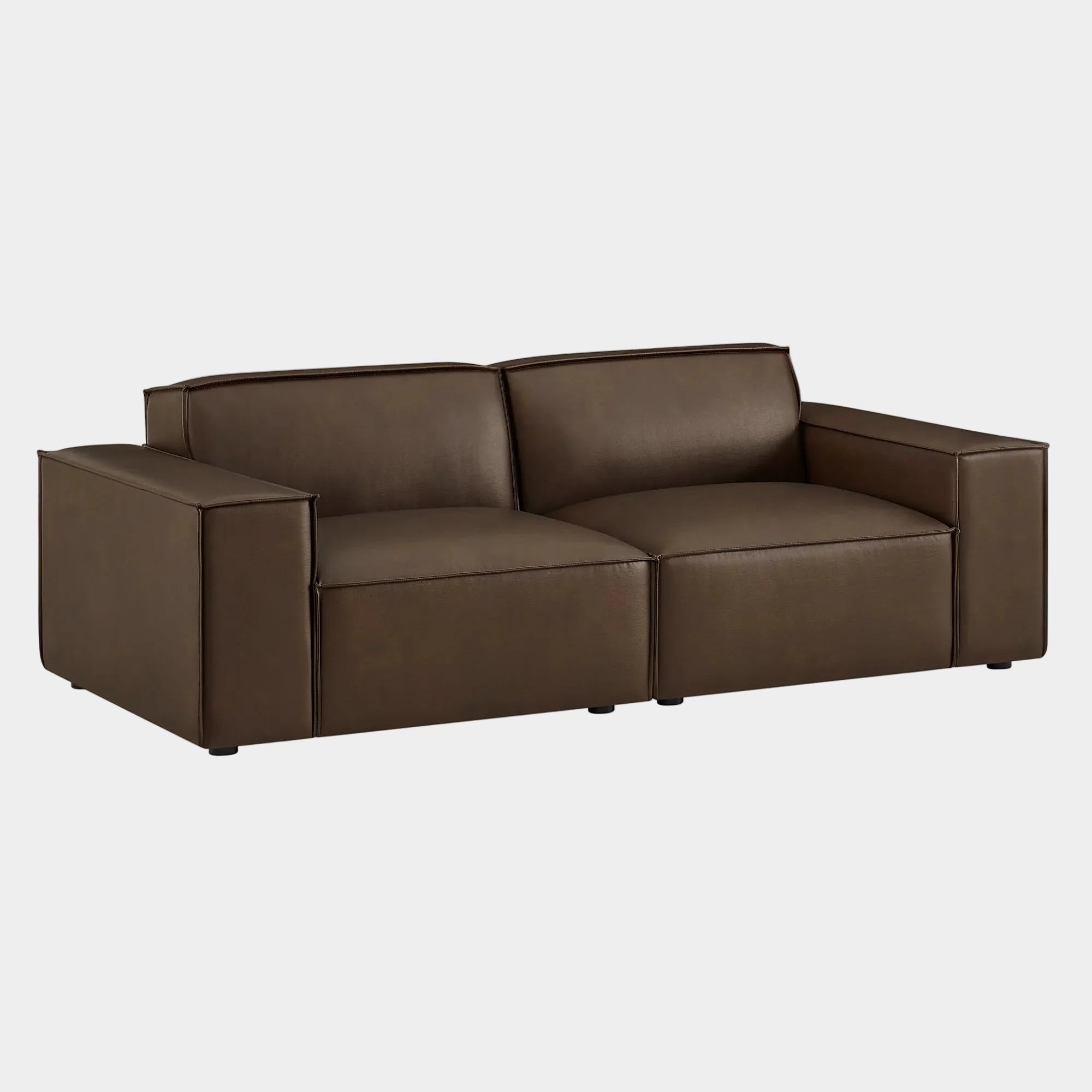 Restore 2-Piece Vegan Leather Modular Loveseat