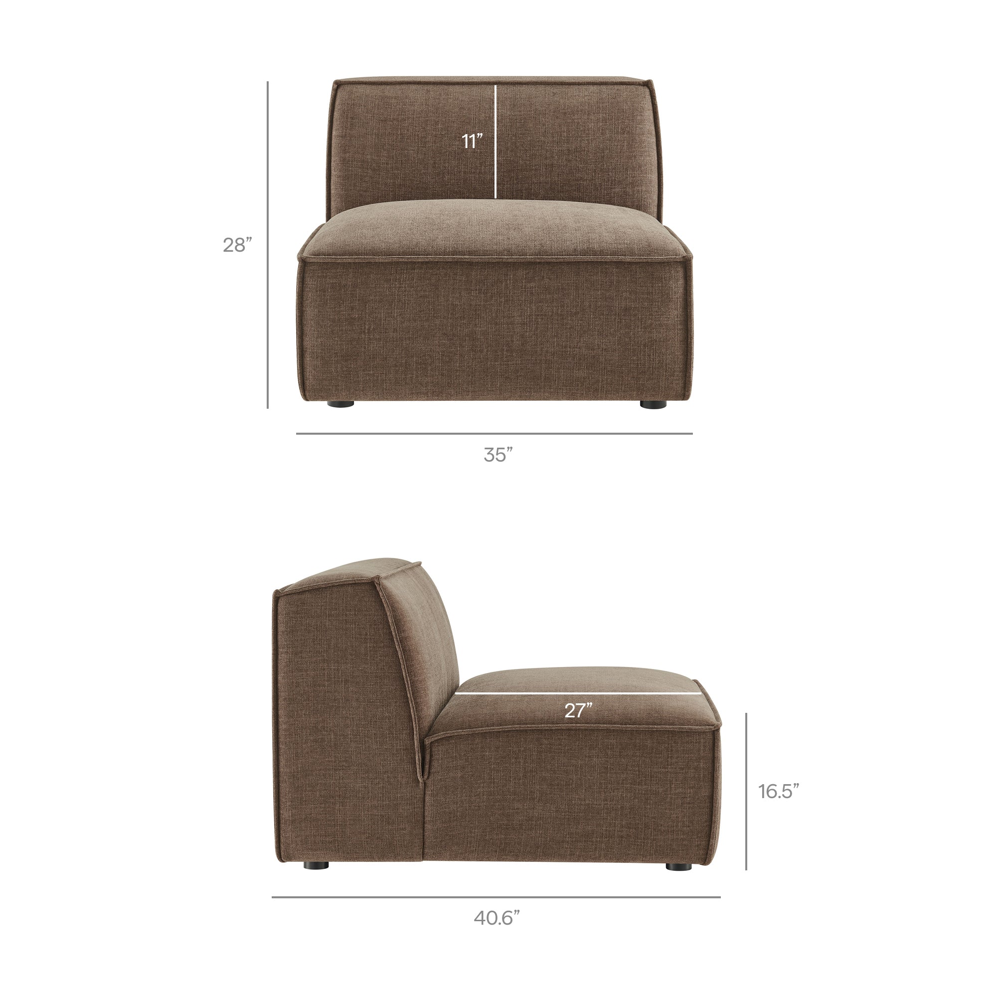 Restore 5-Piece Performance Fabric Upholstered Modular L-Shaped Sofa