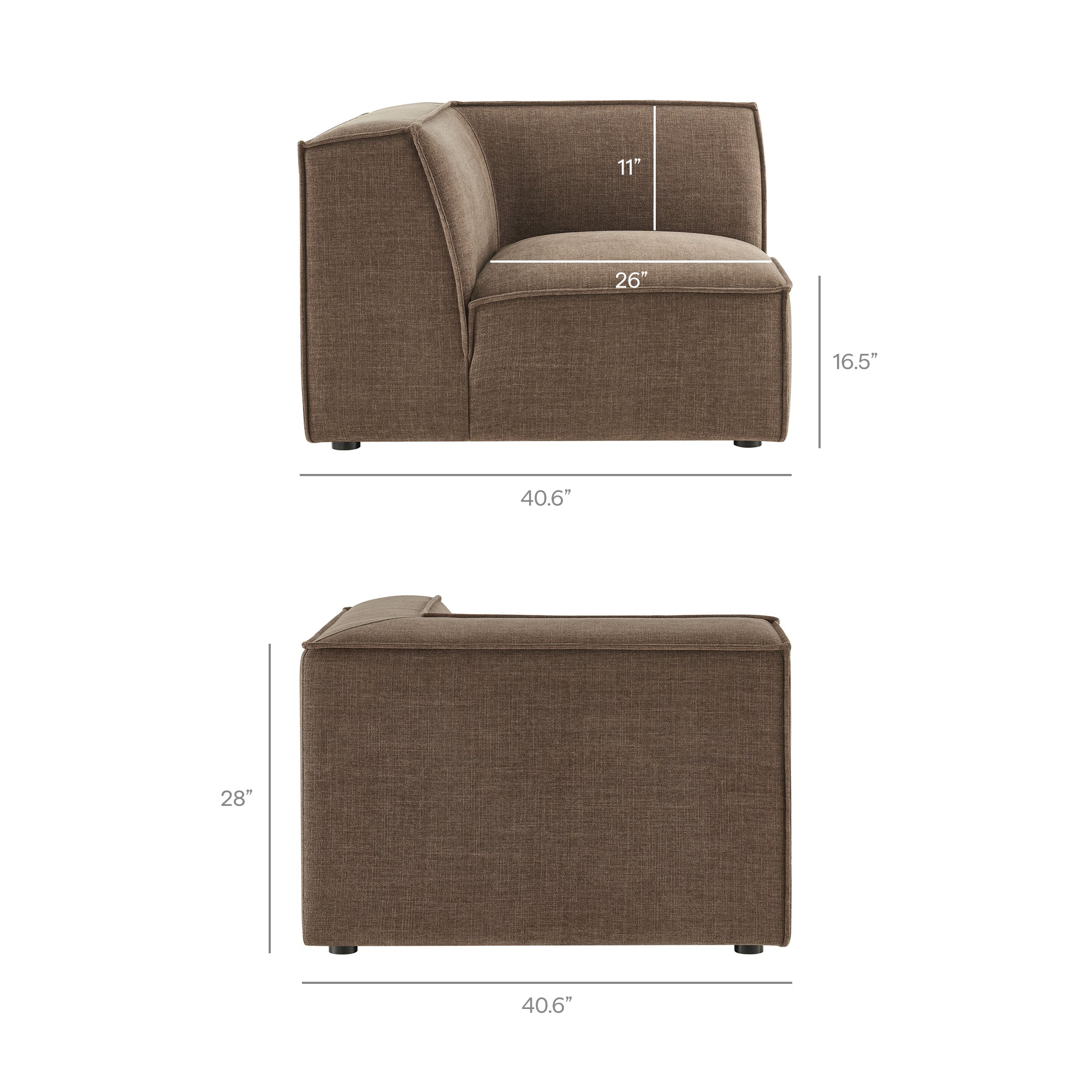 Restore 5-Piece Performance Fabric Upholstered Modular L-Shaped Sofa