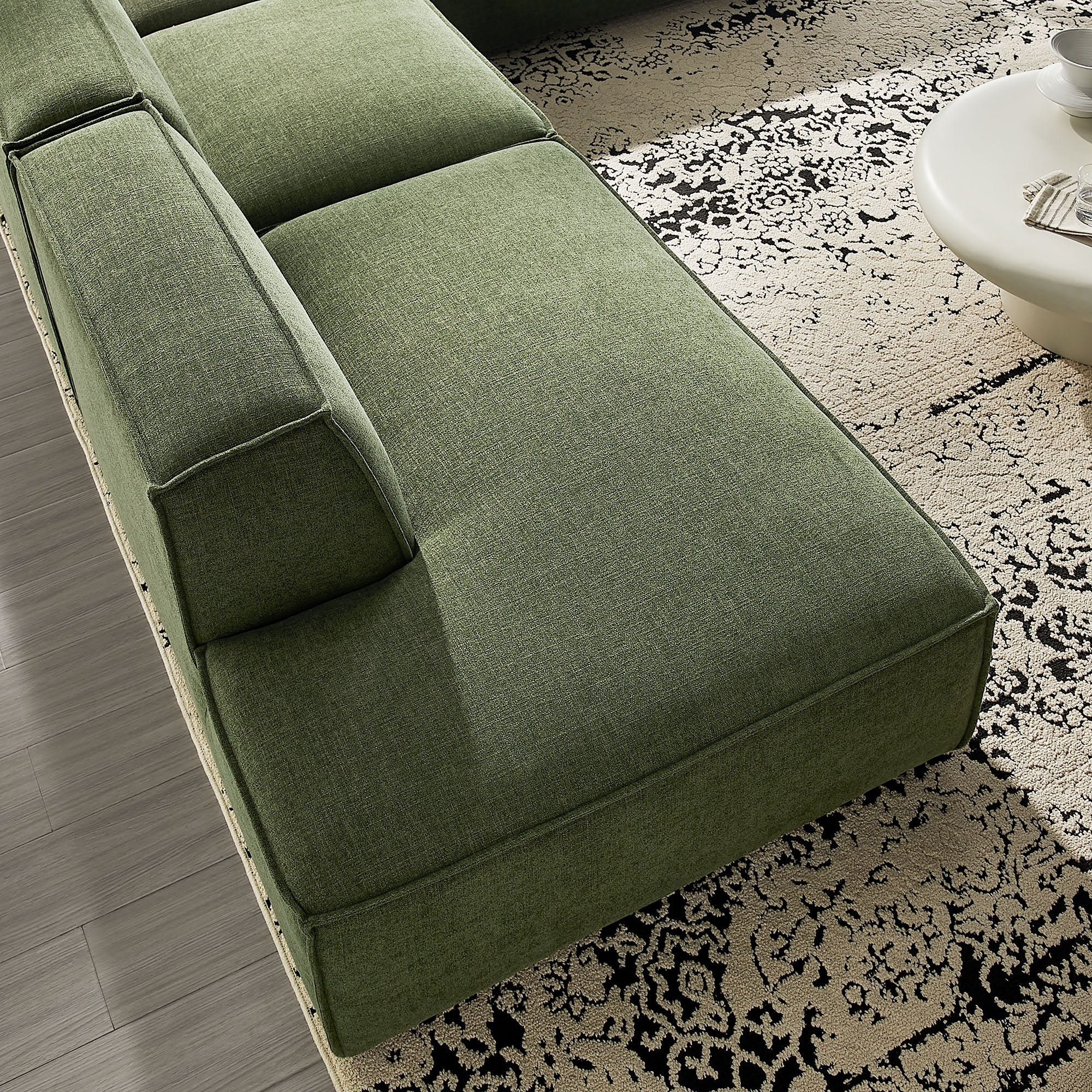 Restore 4-Piece Performance Fabric Upholstered Modular L-Shaped Armless Sectional Sofa