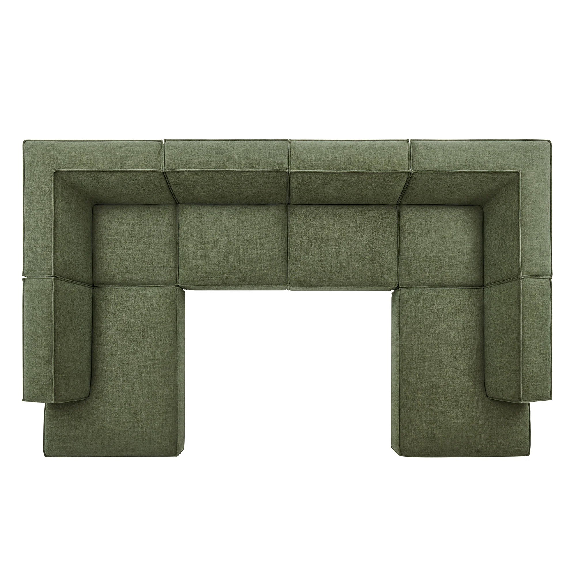 Restore 6-Piece Performance Fabric Upholstered U-Shaped Sectional Sofa