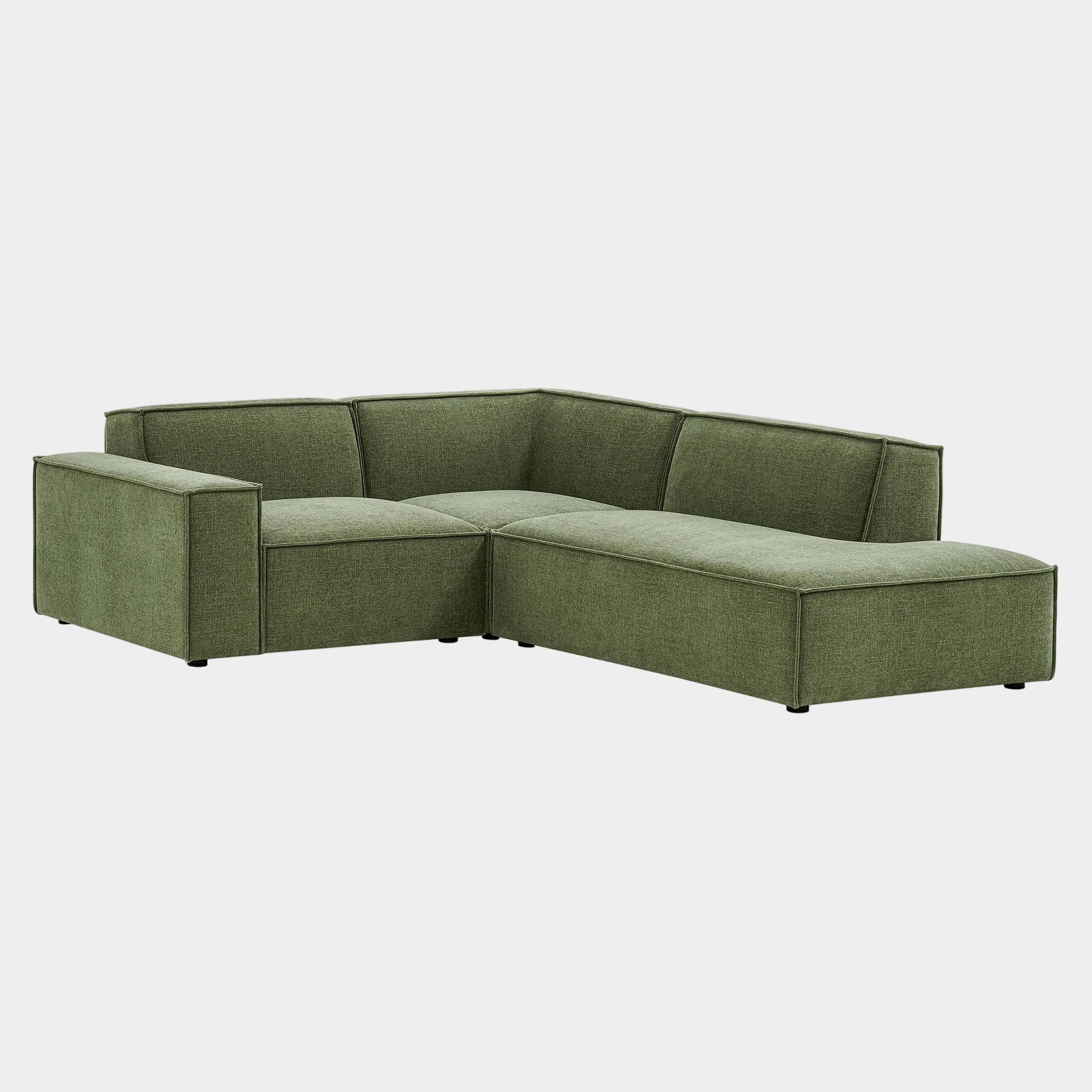 Restore 3-Piece Performance Fabric Upholstered Modular L-Shaped Sectional Sofa