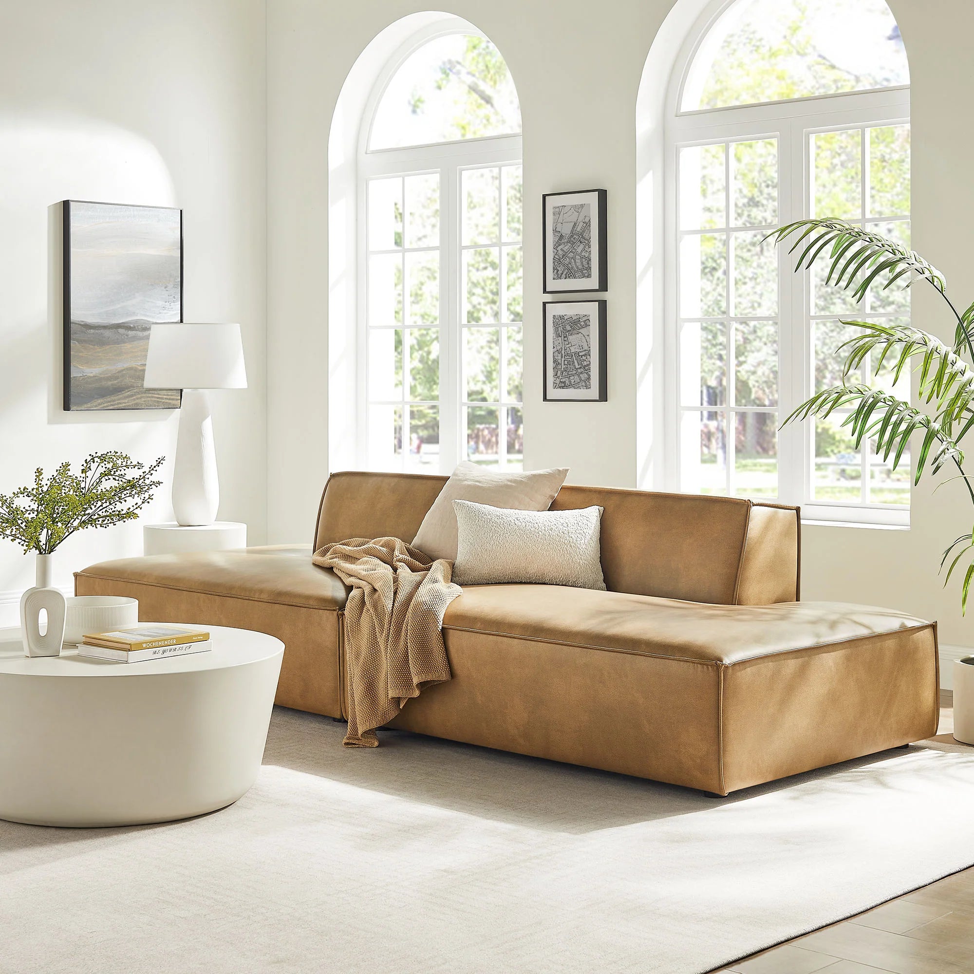 Restore 2-Piece Vegan Leather Modular Sofa