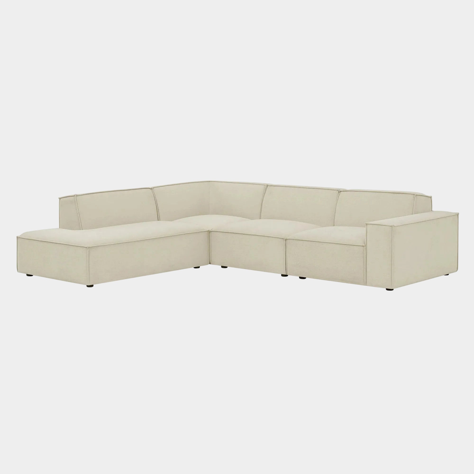 Restore 4-Piece Performance Fabric Upholstered Modular L-Shaped Sofa
