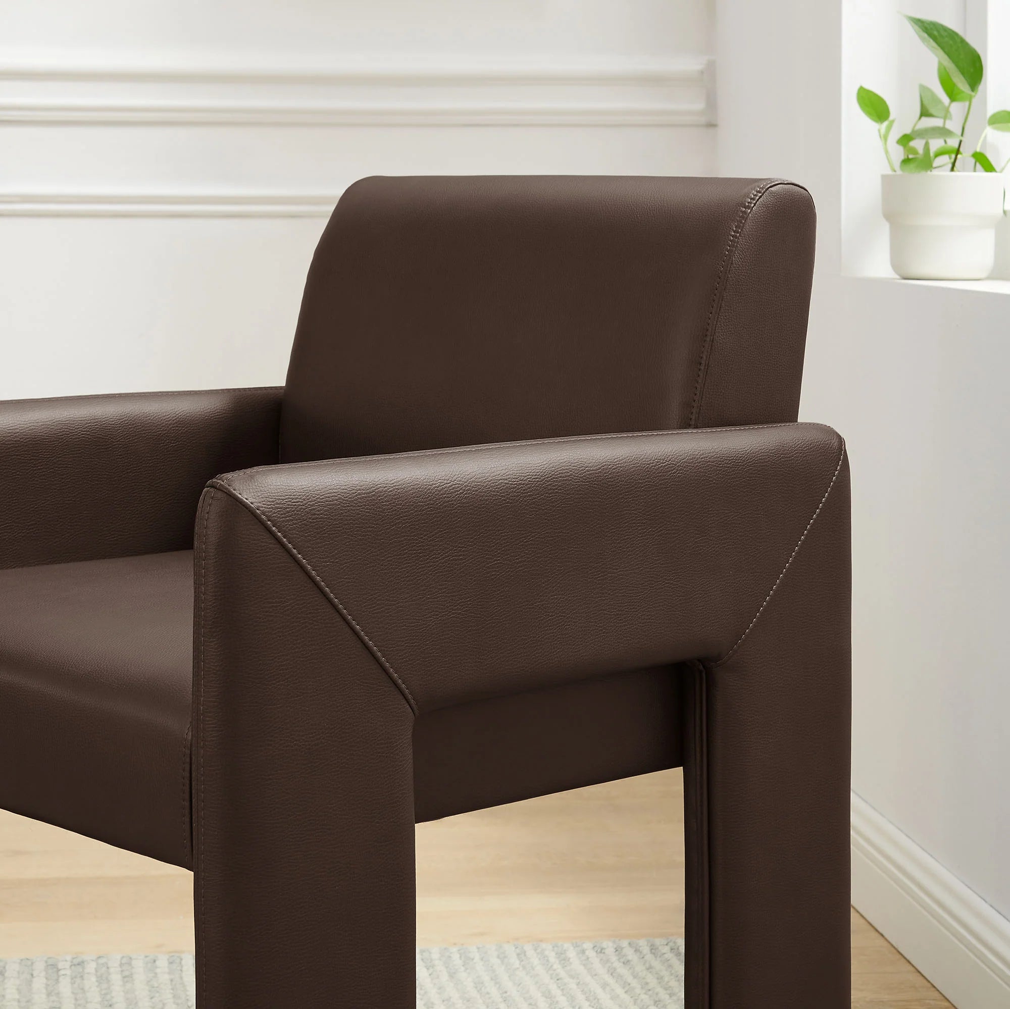 Daven Vegan Leather Dining Armchair