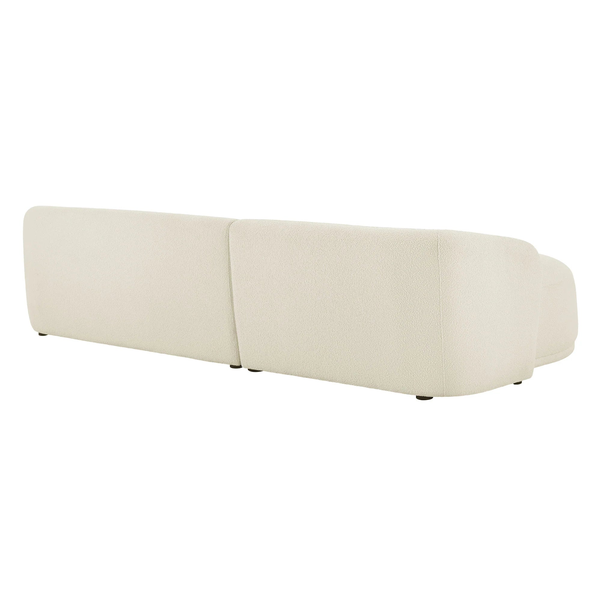 Monica 2 Piece Left Facing Boucle Fabric Modular Sofa with Chaise