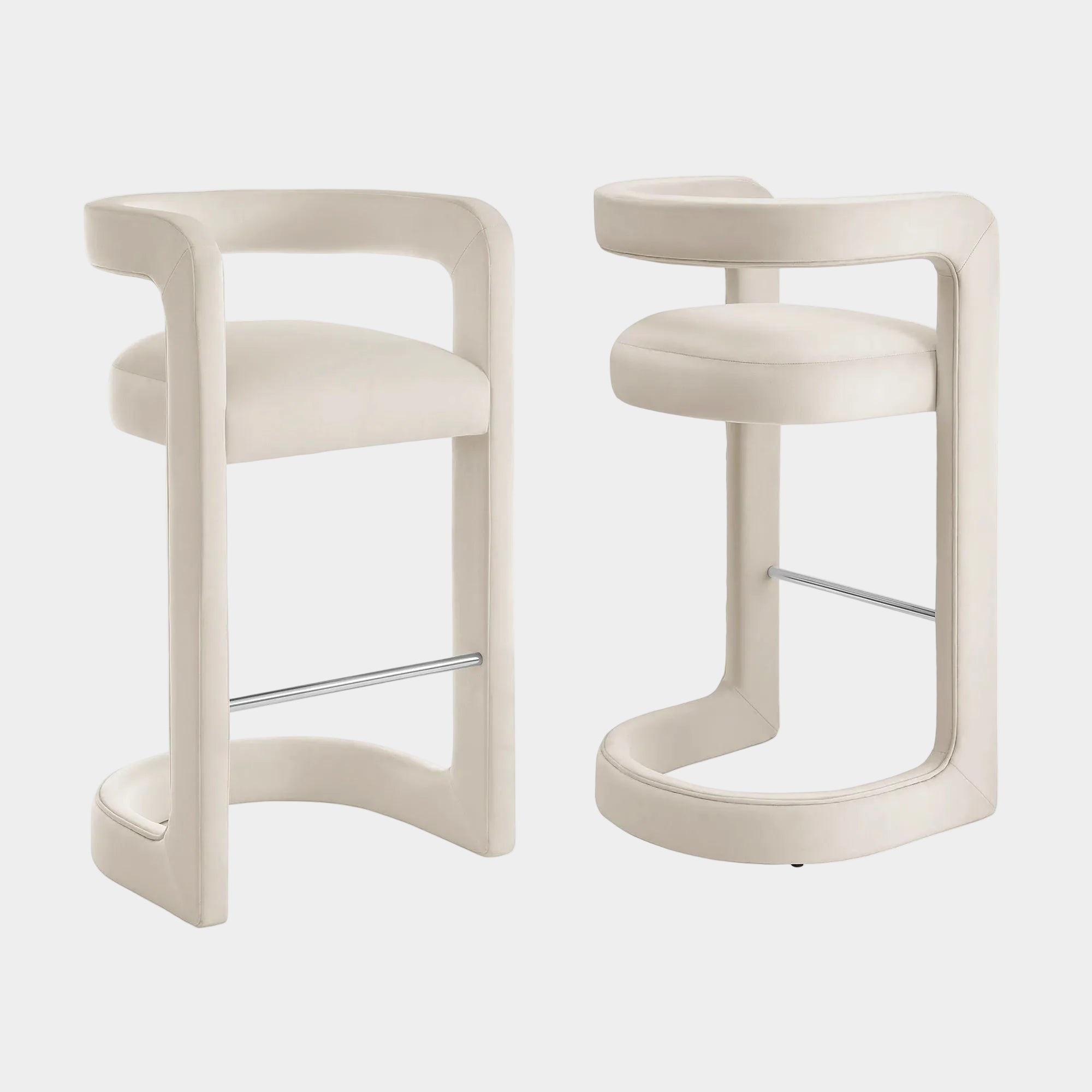 Winslow Performance Velvet Bar Stool Set of 2