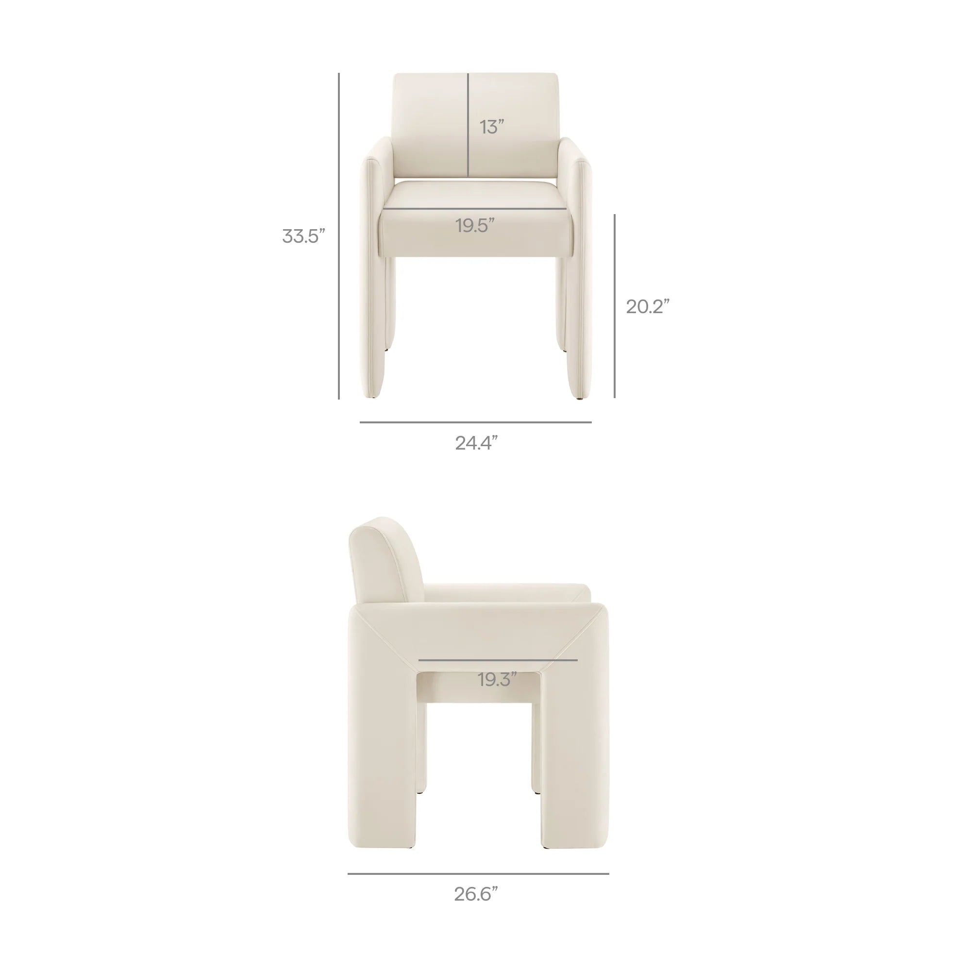 Daven Stain-Resistant Performance Velvet Dining Armchair