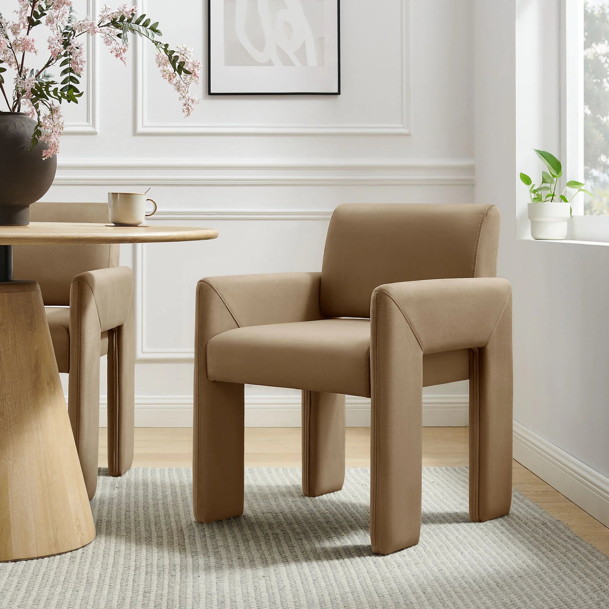 Daven Stain-Resistant Performance Velvet Dining Armchair
