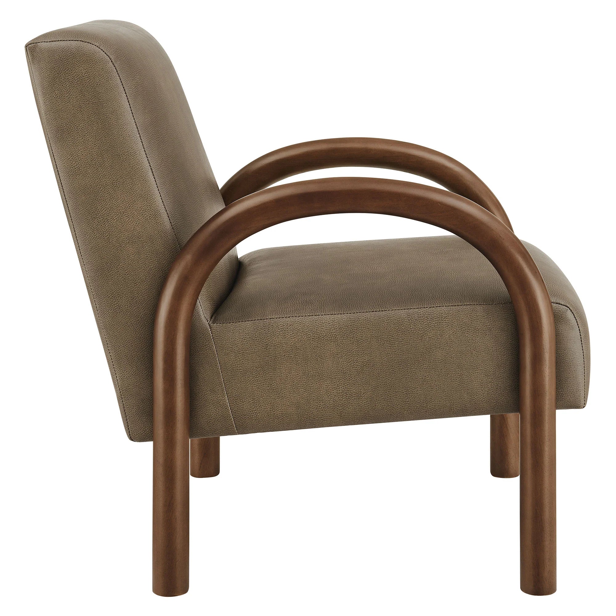 Lunet Faux Leather Upholstered Accent Chair