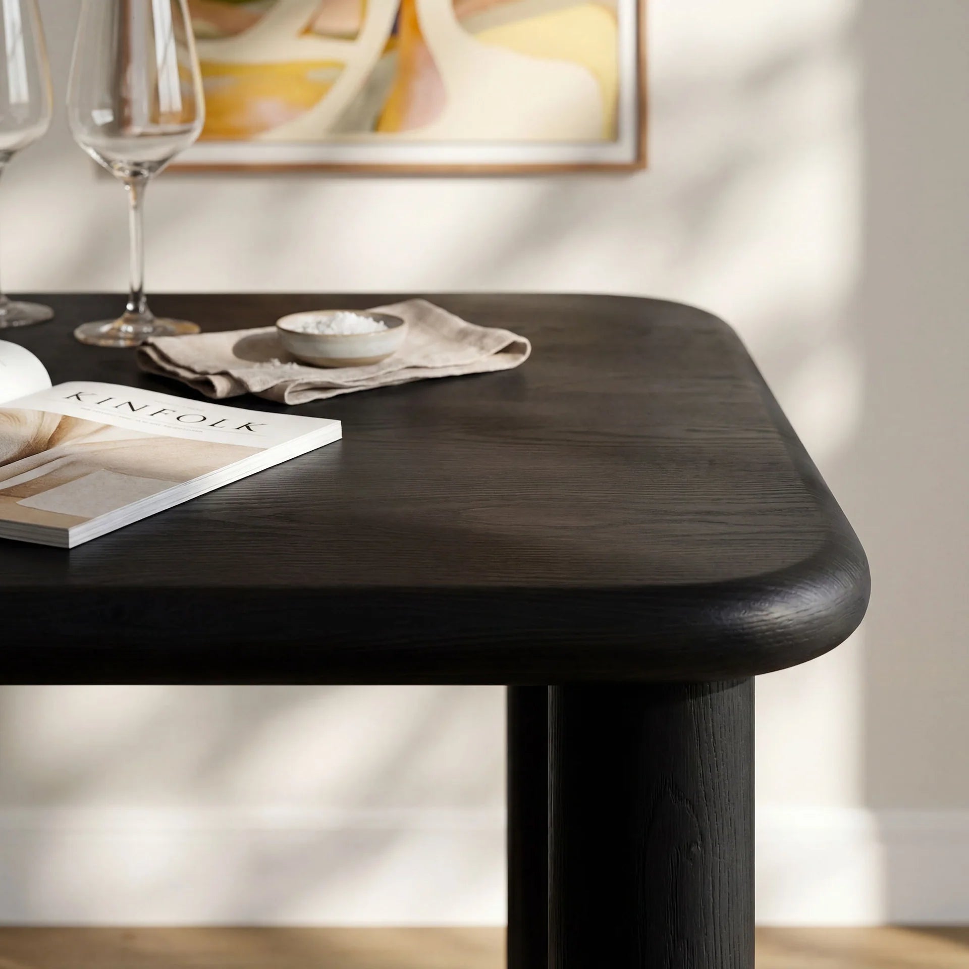 Alvia 72" Rectangular Oak Wood Dining Table