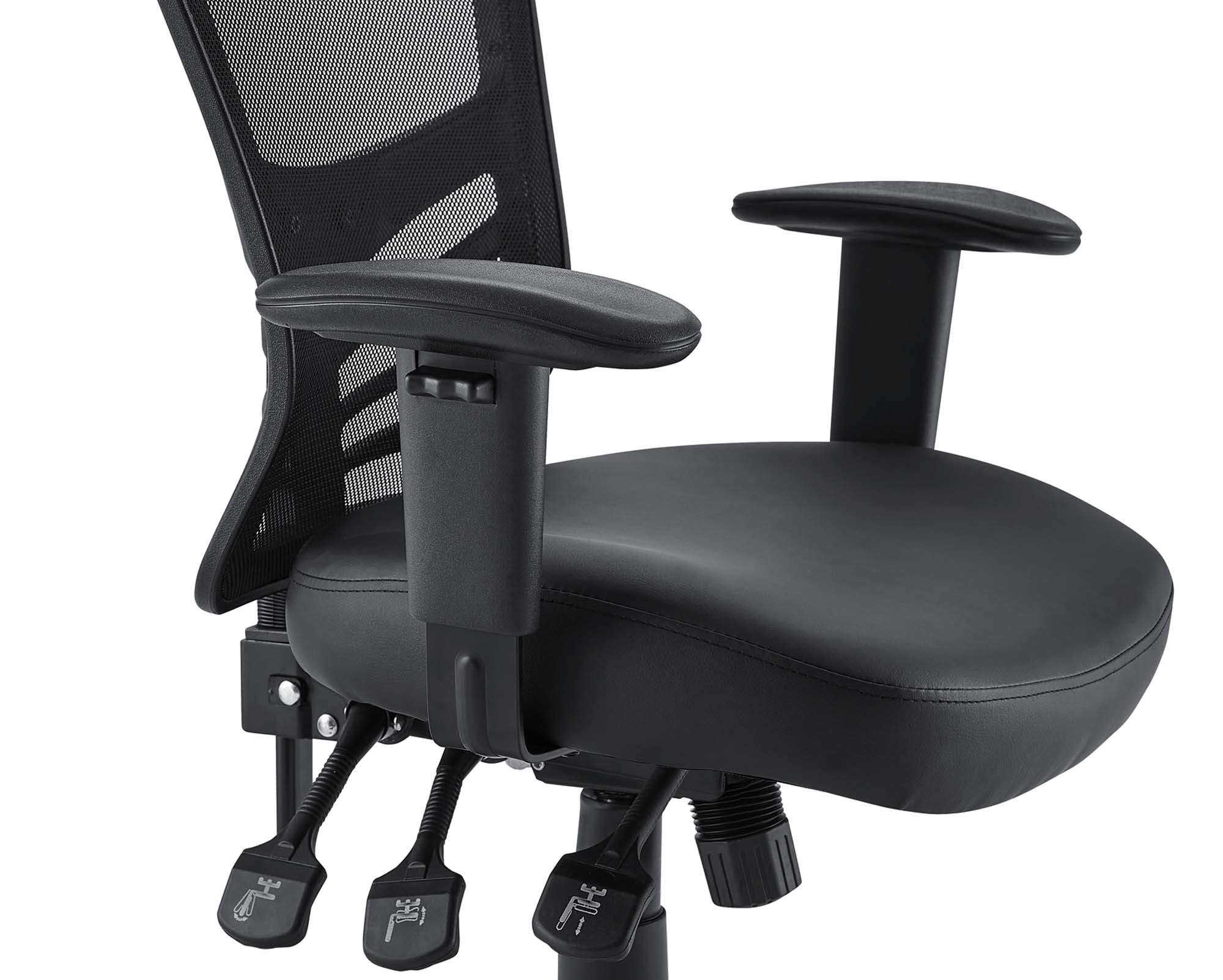 Chaise de bureau articulée en vinyle